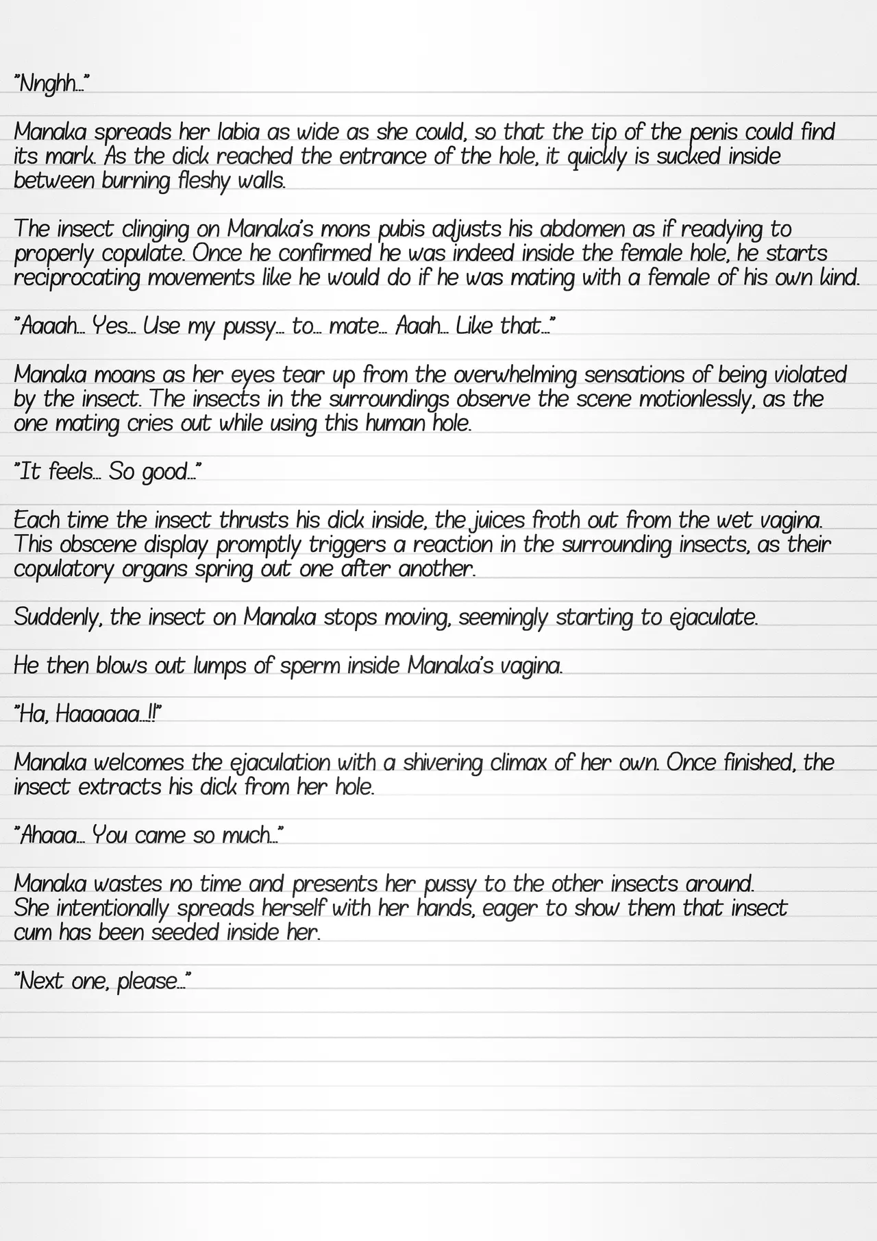Misuke's Short Stories 21 - Manaka & A Gathering of Insects Chapter 1 - page 14