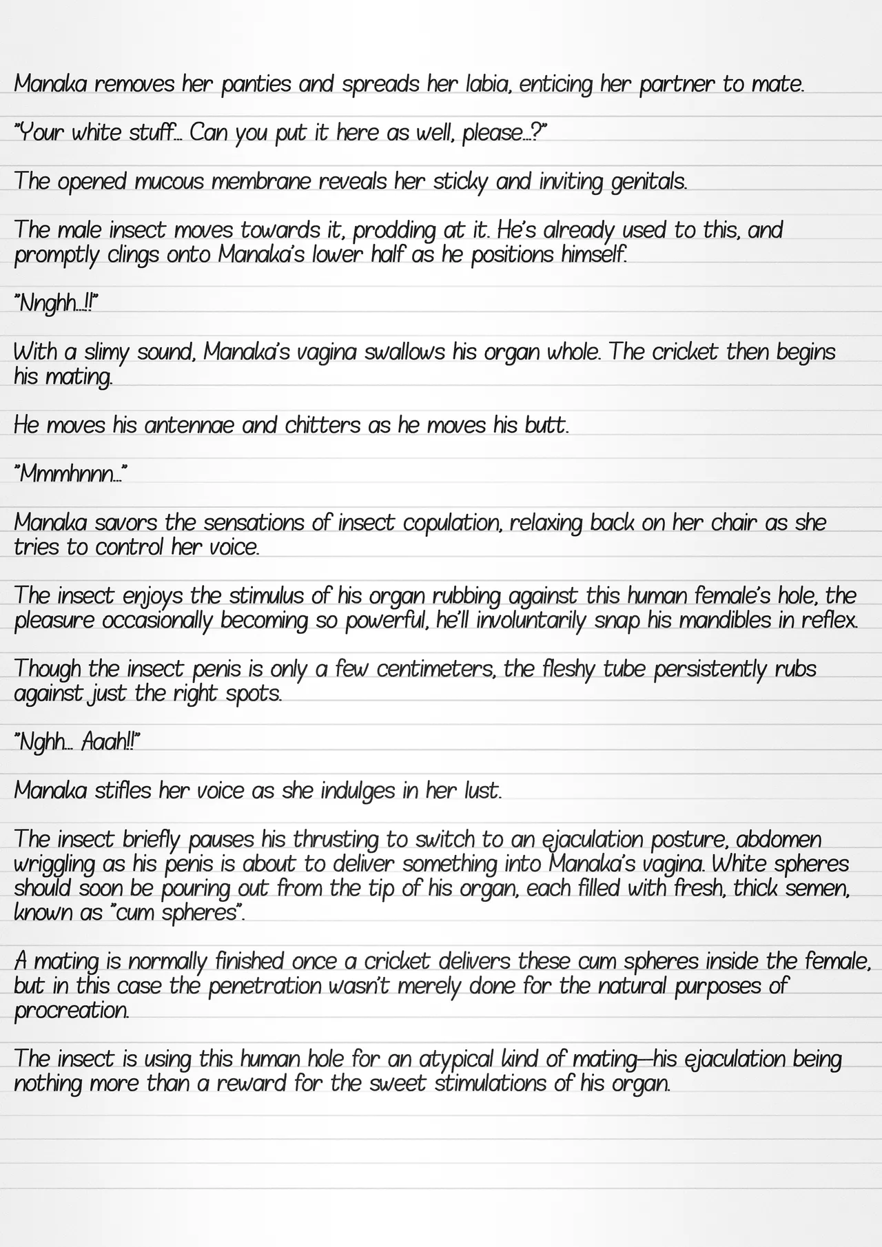 Misuke's Short Stories 21 - Manaka & A Gathering of Insects Chapter 1 - page 5