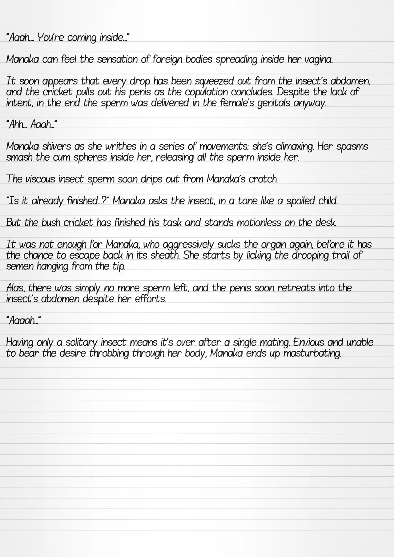 Misuke's Short Stories 21 - Manaka & A Gathering of Insects Chapter 1 - page 7