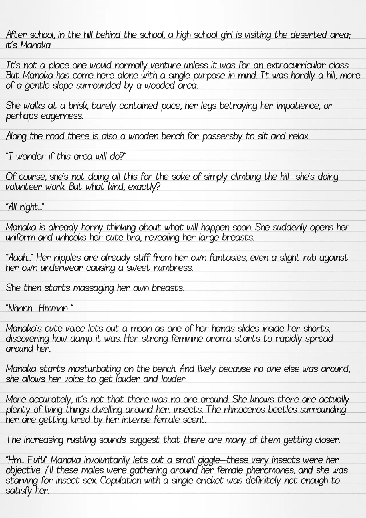 Misuke's Short Stories 21 - Manaka & A Gathering of Insects Chapter 1 - page 8