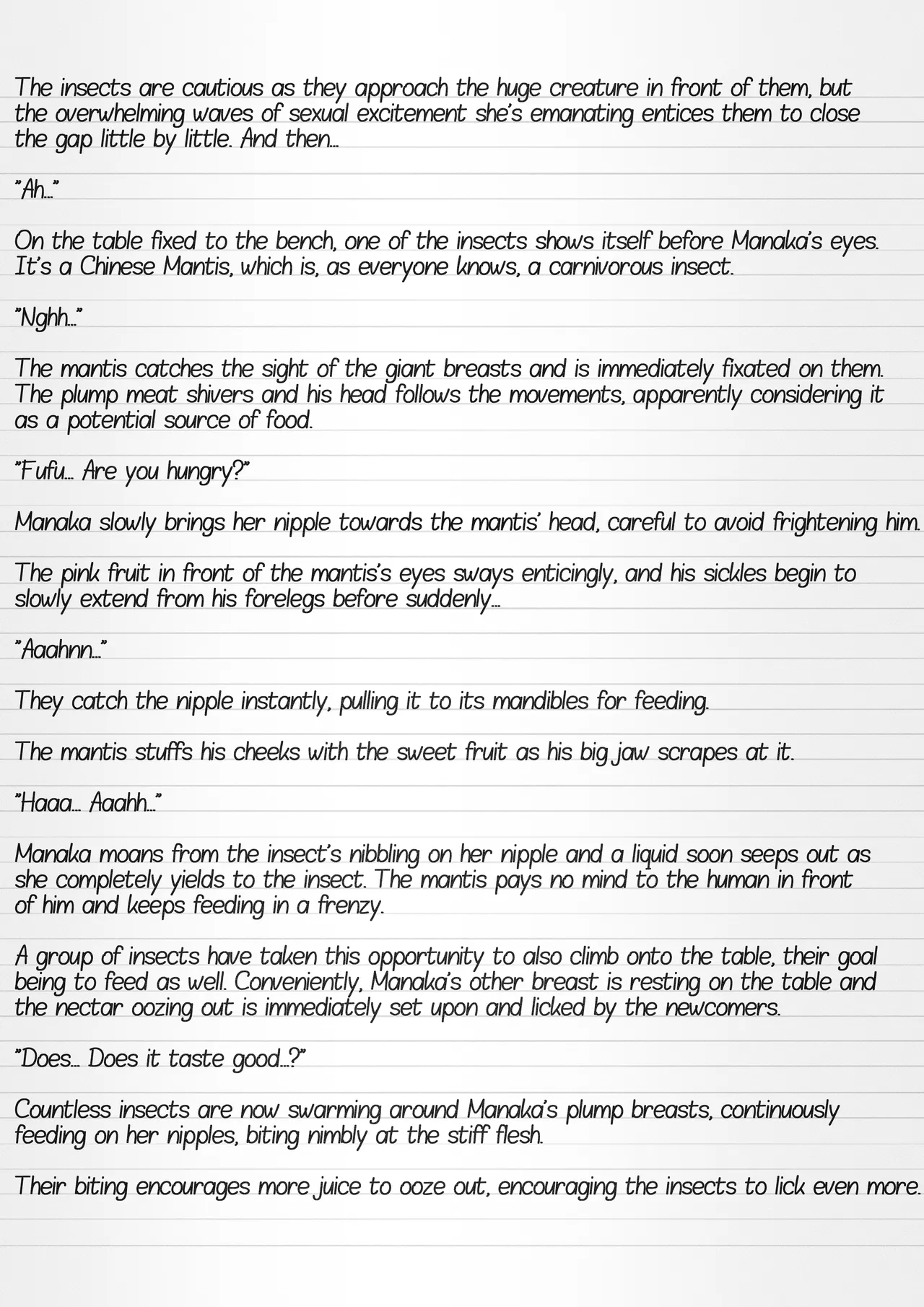 Misuke's Short Stories 21 - Manaka & A Gathering of Insects Chapter 1 - page 9