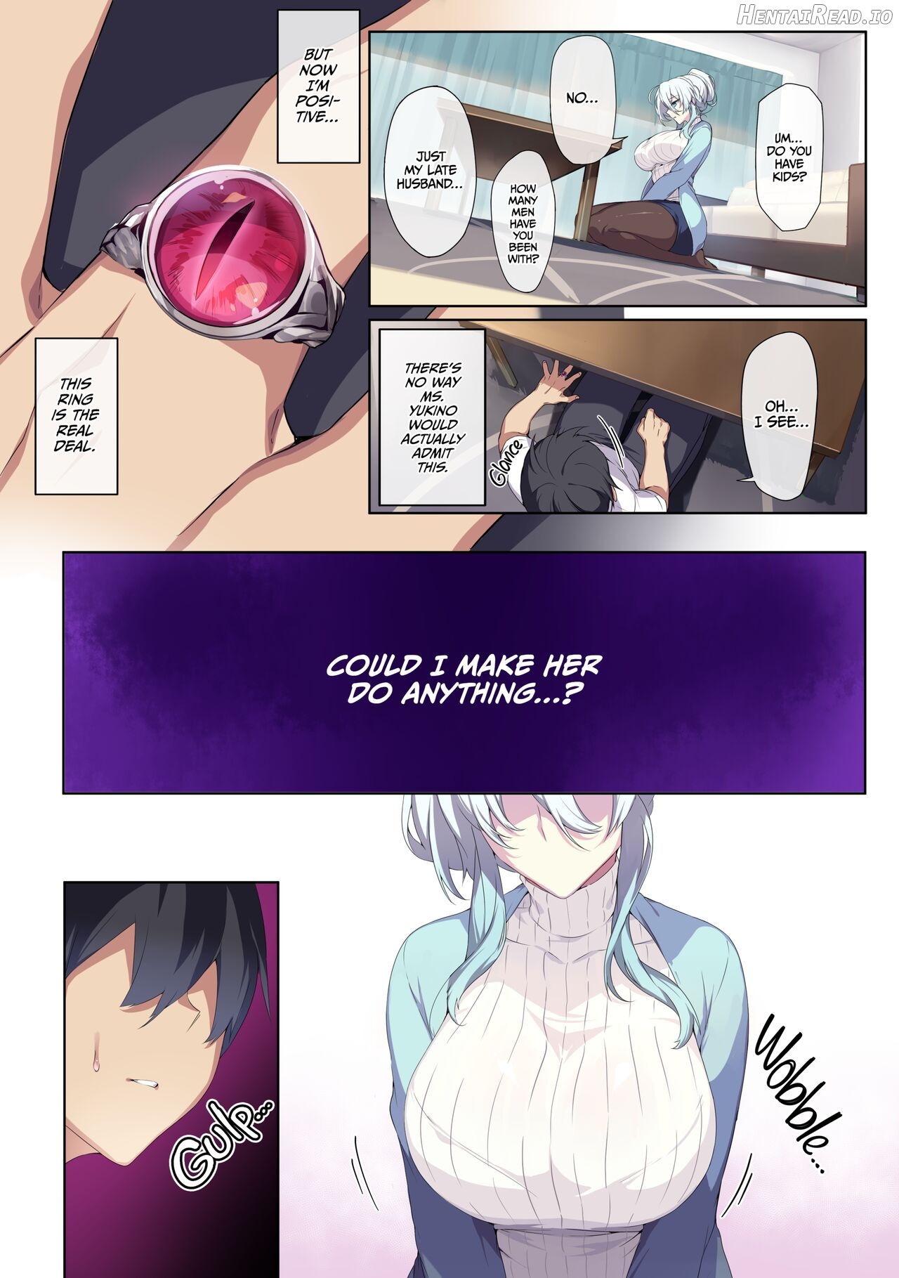 ぷぅのぷぅぷぅぷぅ] 人付き合いが苦手な未亡人の雪女さんと呪いの指輪 1 （無修正）English   Hentai Chapter 1 - page 14