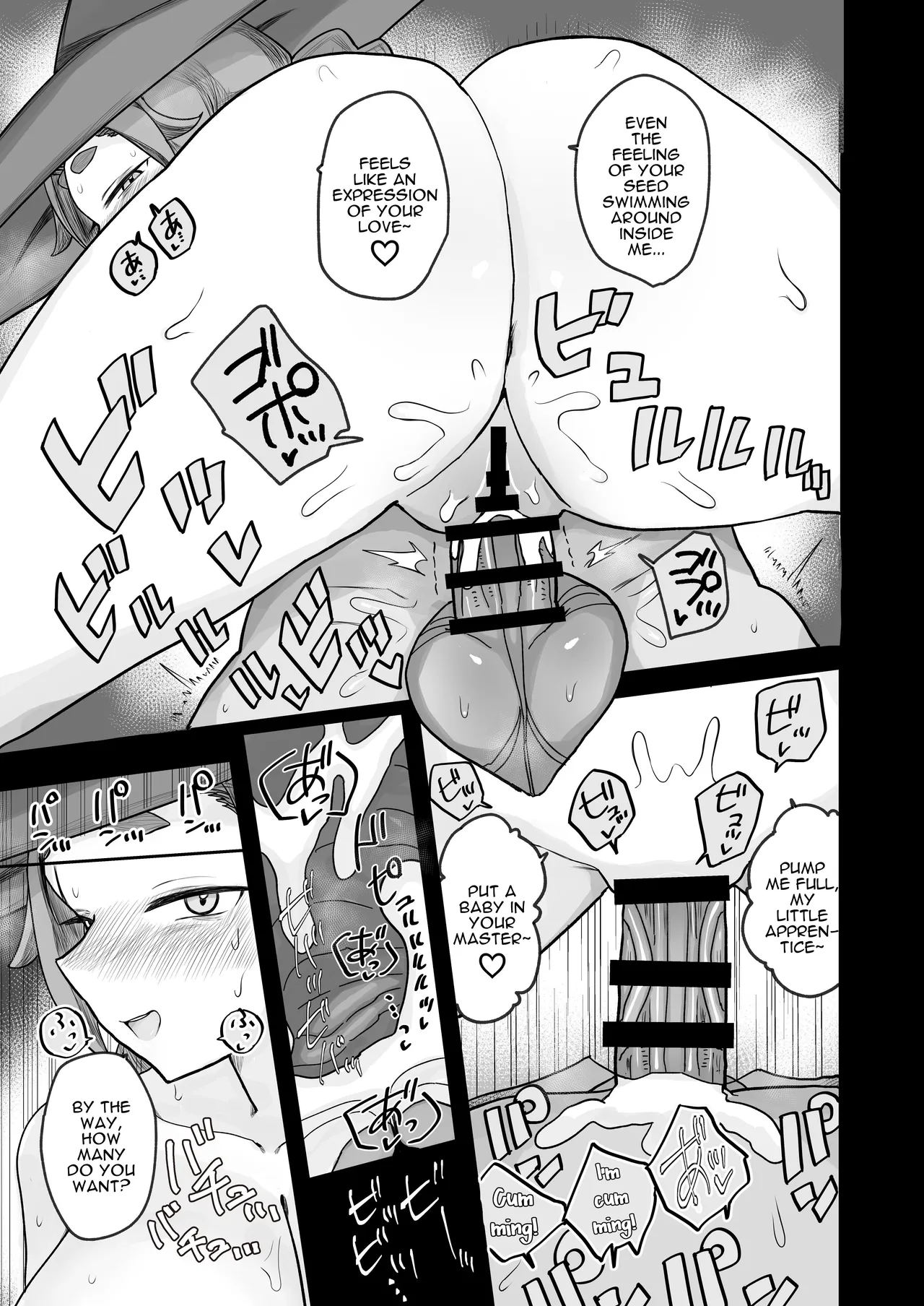 Warabe-sotsu Shiken” de Deshi ♂ Kara Seishi o Shiboritoru Deshi Rabu de Kachi Chi Majo Shishō 1000-sai Chapter 1 - page 37