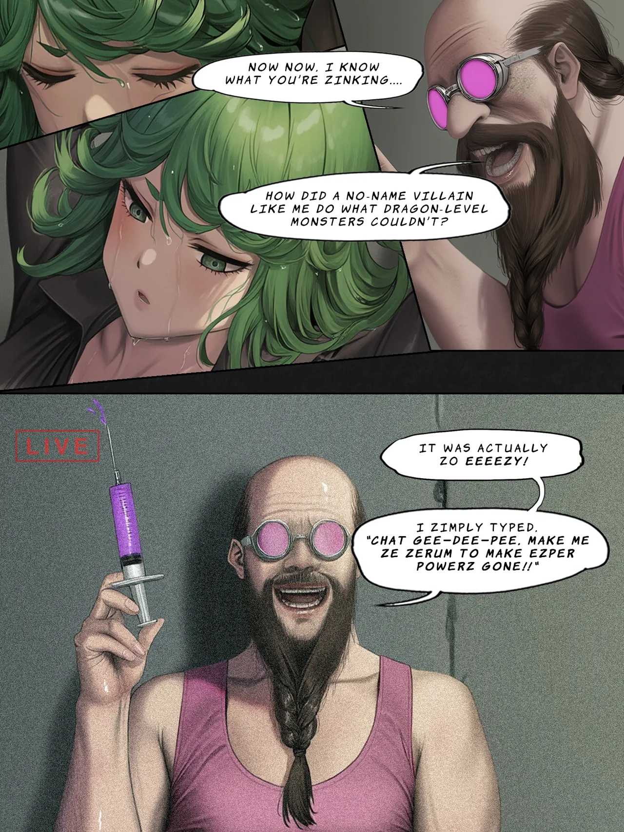 Humanity's Last Broadcast - A Tatsumaki Doujin Chapter 1 - page 12