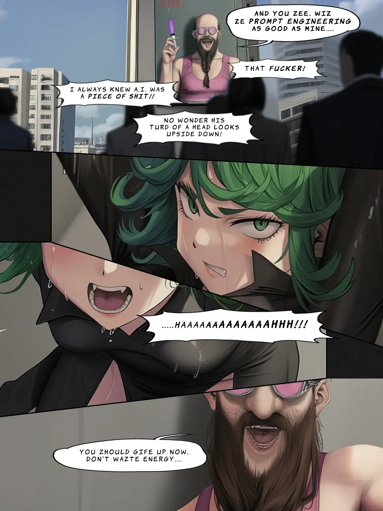Humanity's Last Broadcast - A Tatsumaki Doujin Chapter 1 - page 13