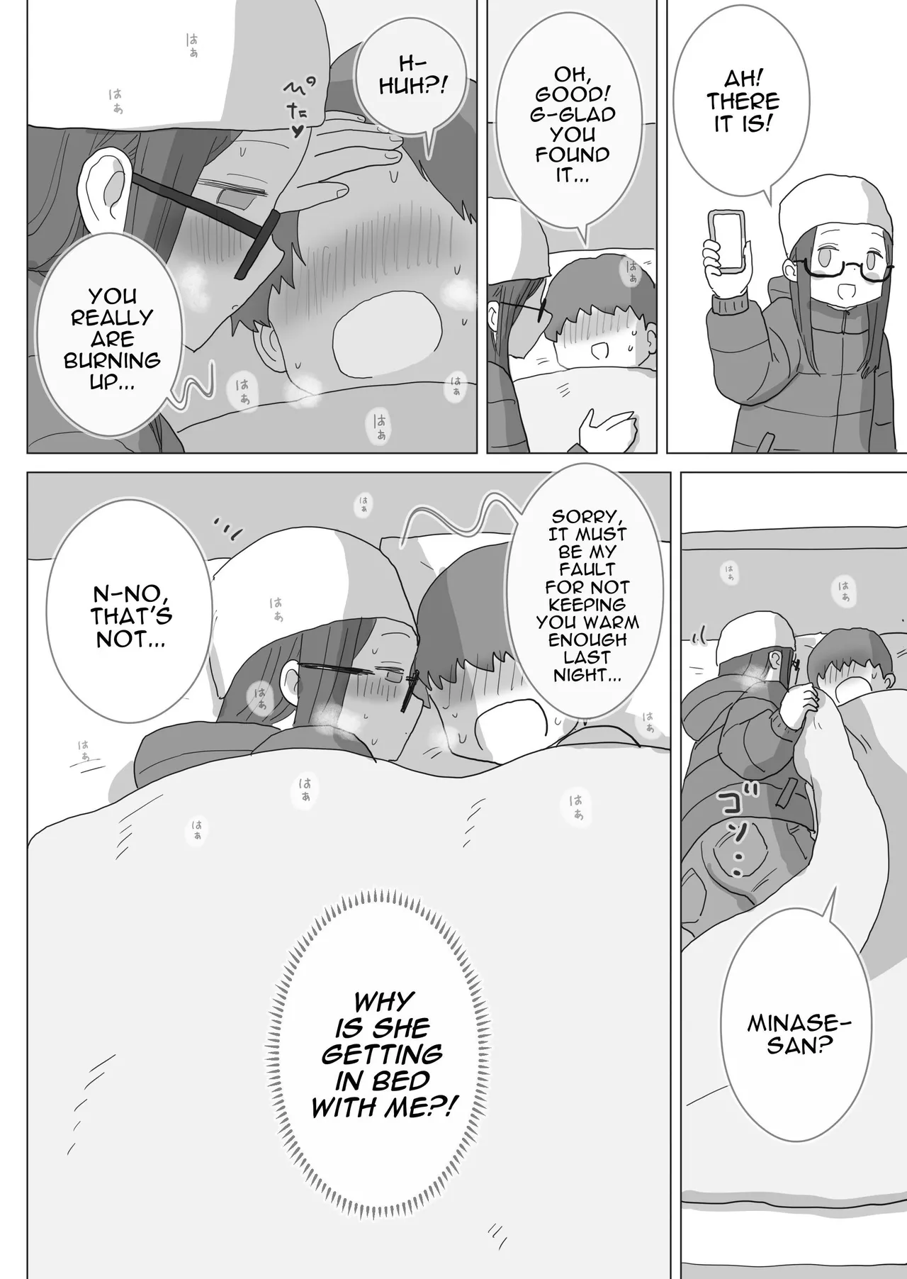 Aru Ooyuki no Tsumetai Yoru Boku no Ie no Futon no Naka de Beit-saki no Onnanoko-tachi ga Naisho de Micchaku Atatame Ecchi Shite Kureta Chapter 1 - page 65