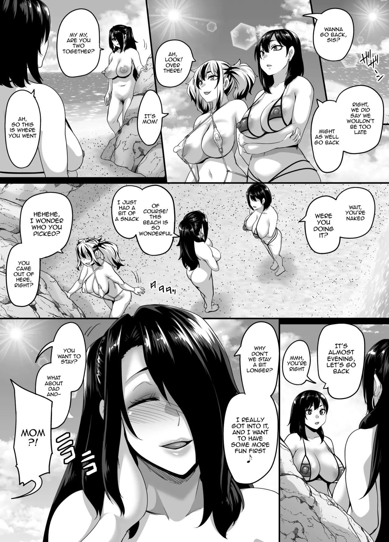 Kazoku Ryokou wa Yarimoku Beach de Sex Zanmai 3 Okaa-san Hen Chapter 1 - page 71