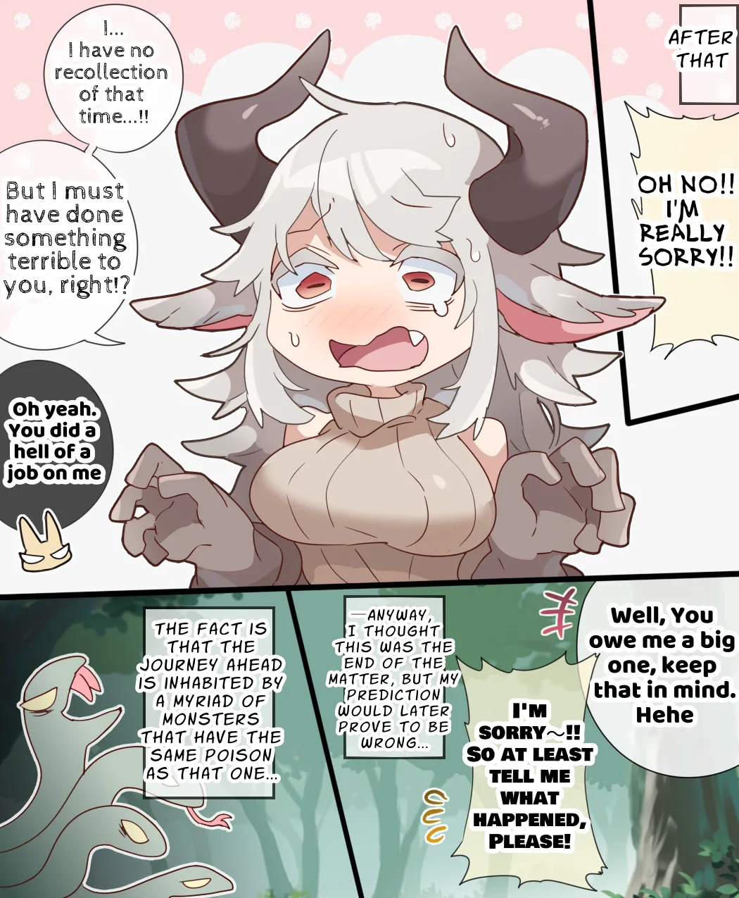 A vore cartoon about being swallowed whole by a confused fellow giant girl Chapter 1 - page 7