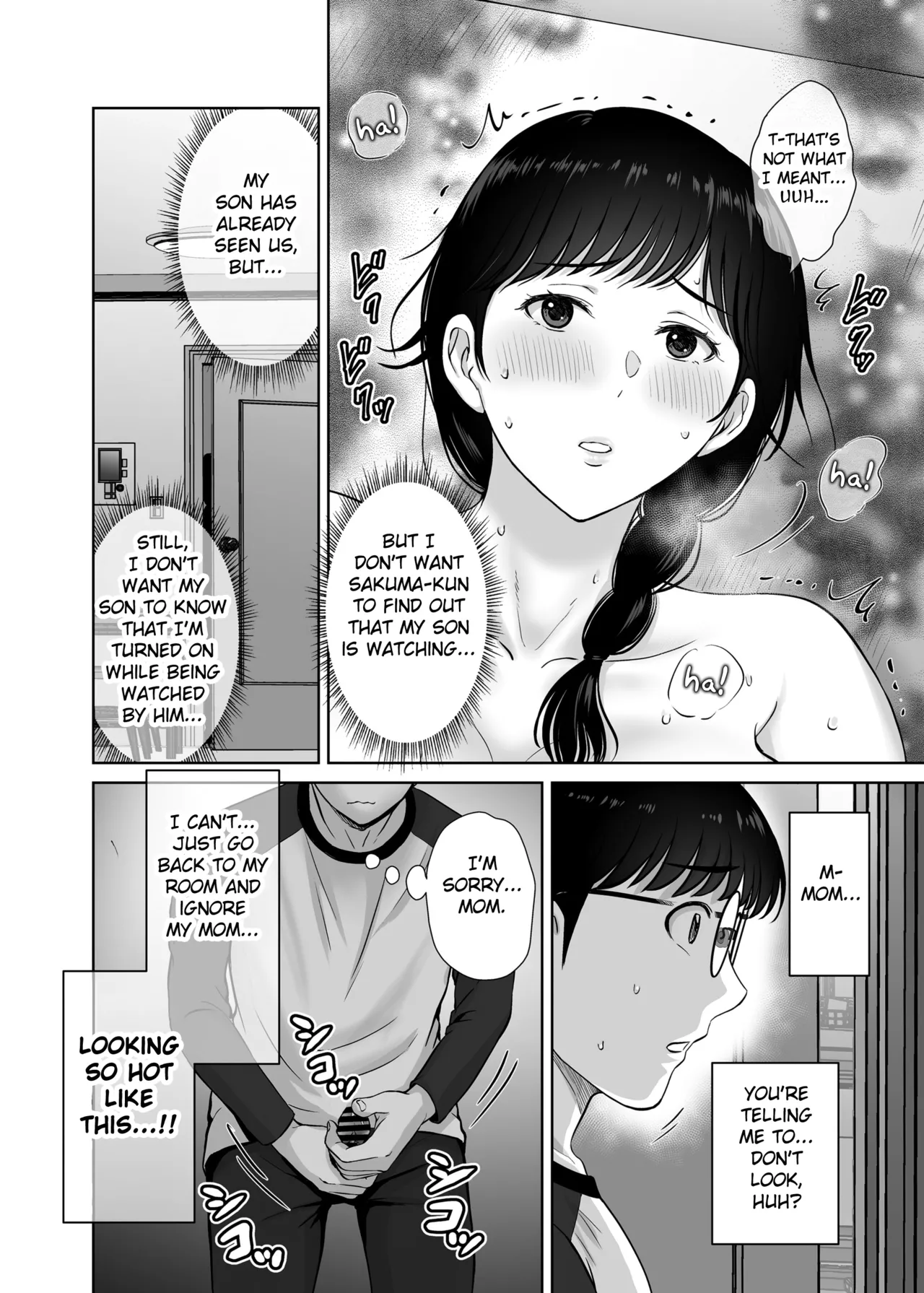Kyonyuu Kaa-san ga Boku no Me mo Mae de Oji-san no Namachin de Ikimakutta Hanashi Chapter 1 - page 36
