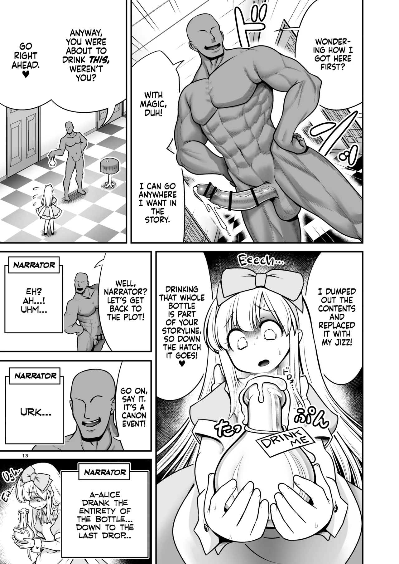 Monogatari Dori ni shika Ugokenai Alice-tachi wa Ikurademo Ecchi na koto Yaritai Houdai Chapter 1 - page 13