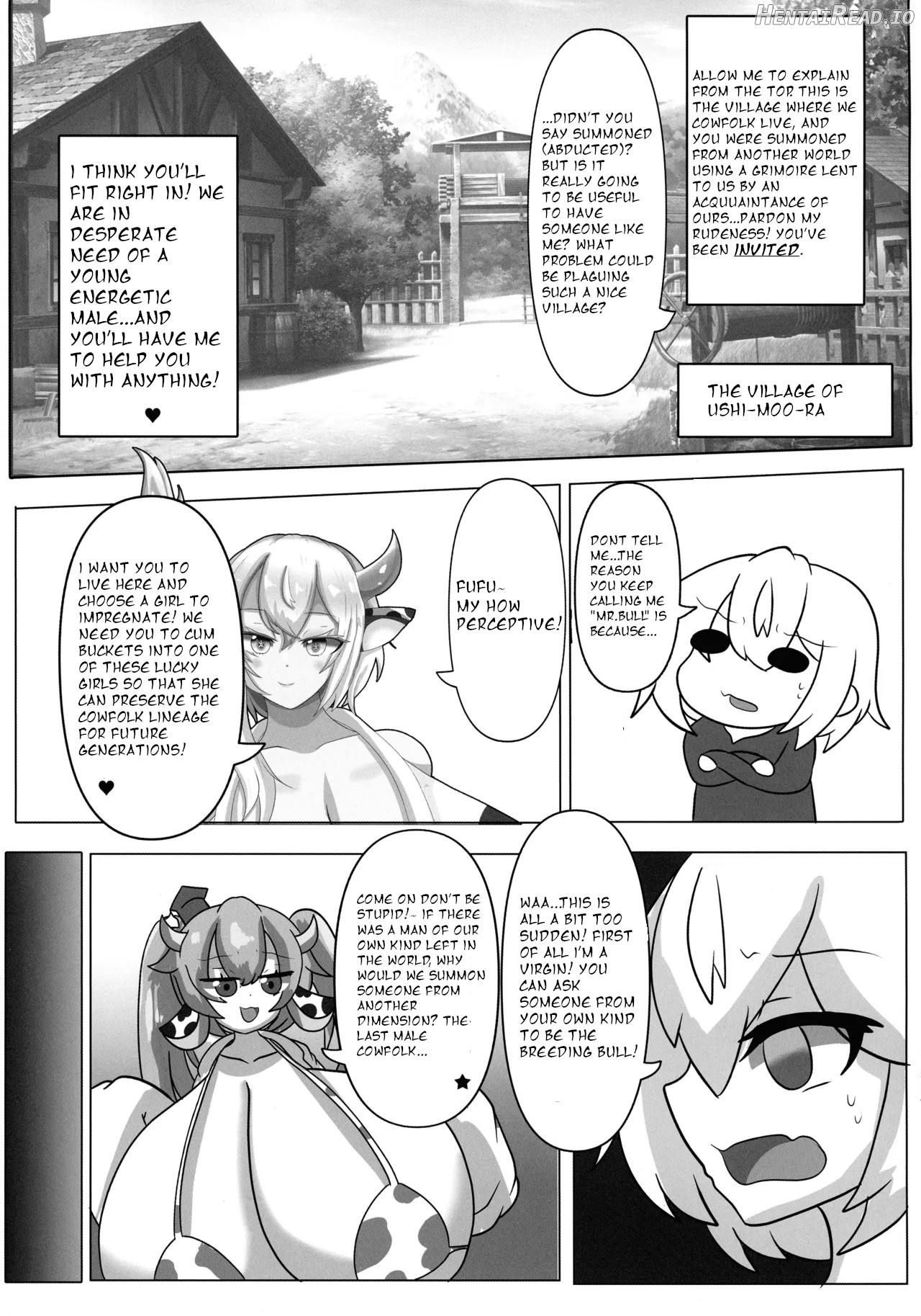 HaraUshi Haramasete sukue Shounen to Nana-ri no Bakunyuu Ushiko Chapter 1 - page 19
