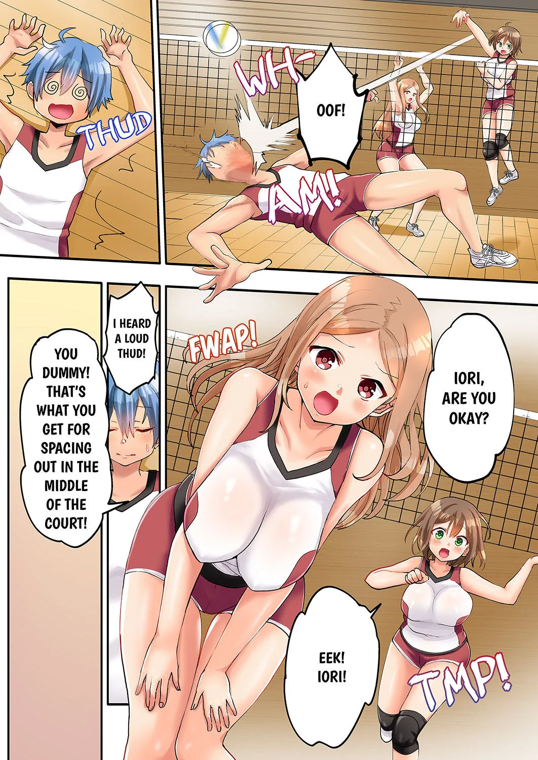 Hitozuma Volley-bu no Asedaku SEX ~Shower Abinagara Mitchaku Shichau? 5-6 Chapter 1 - page 8