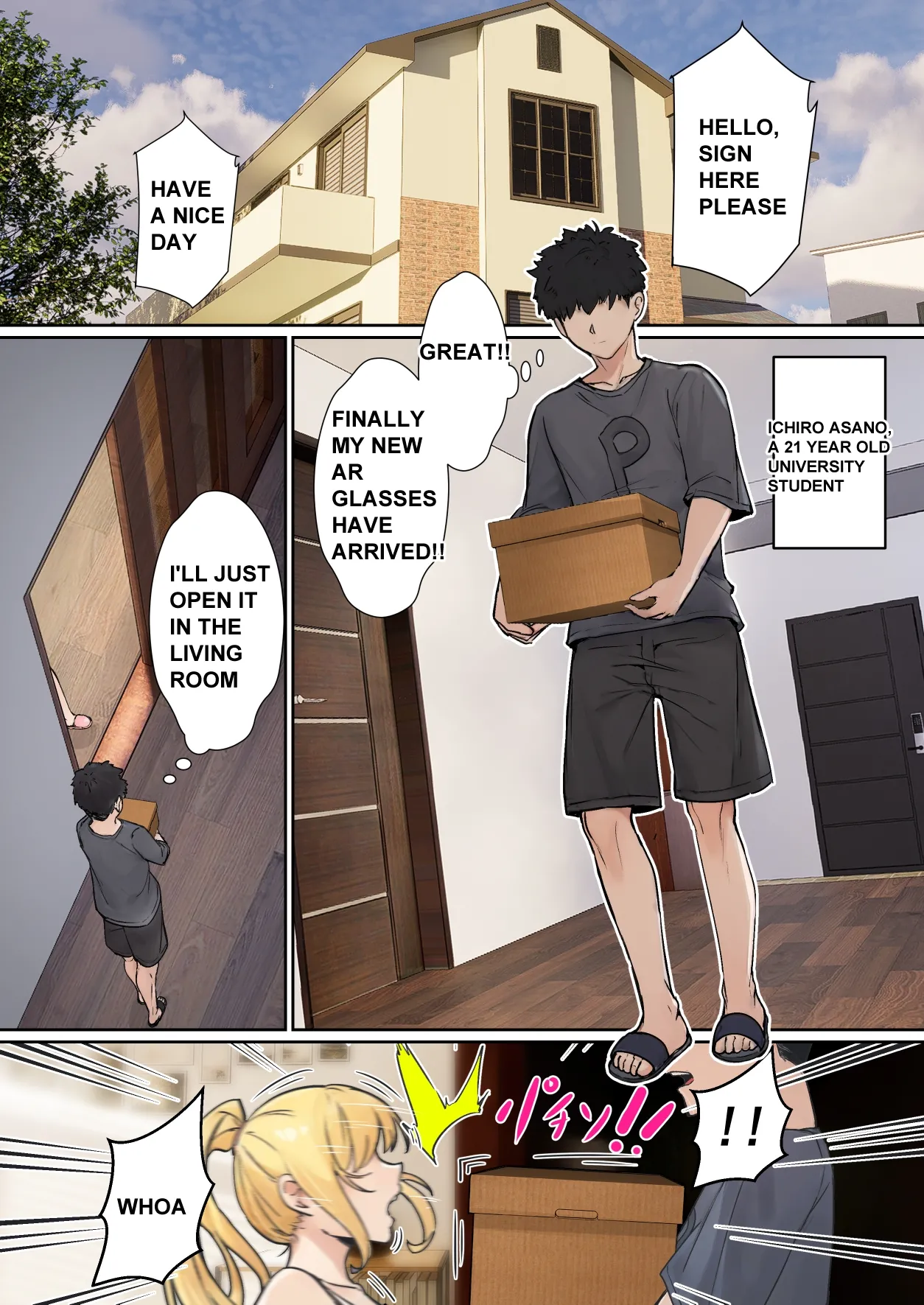 My AR glasses can see various stats about my foster sister?! Chapter 1 - page 4