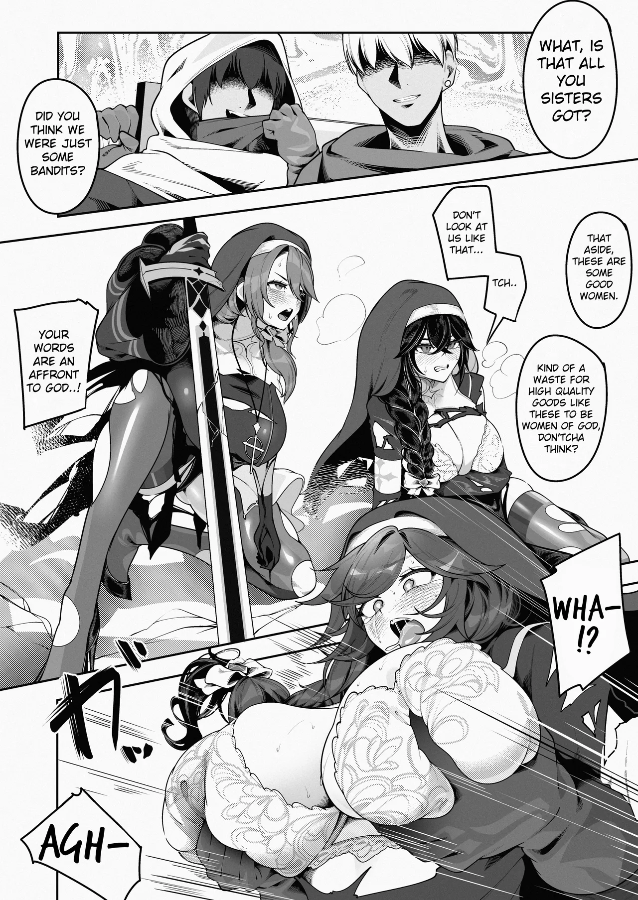 Nuns Defeated By Bandits - Skeb Request Chapter 1 - page 1