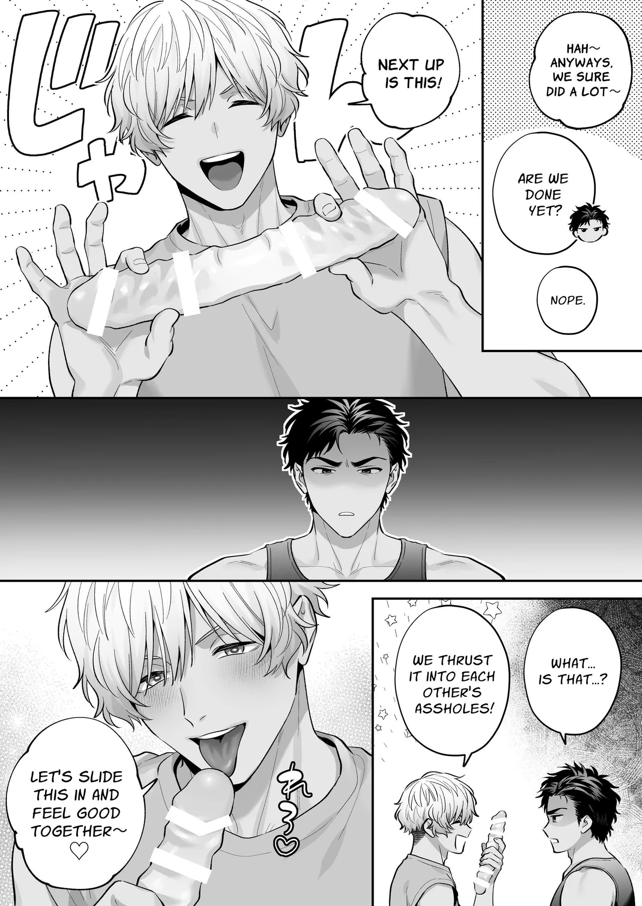 Shiro-Kuro Sex: ~Two Bottoms Tried Clothed Sex~ Chapter 1 - page 73