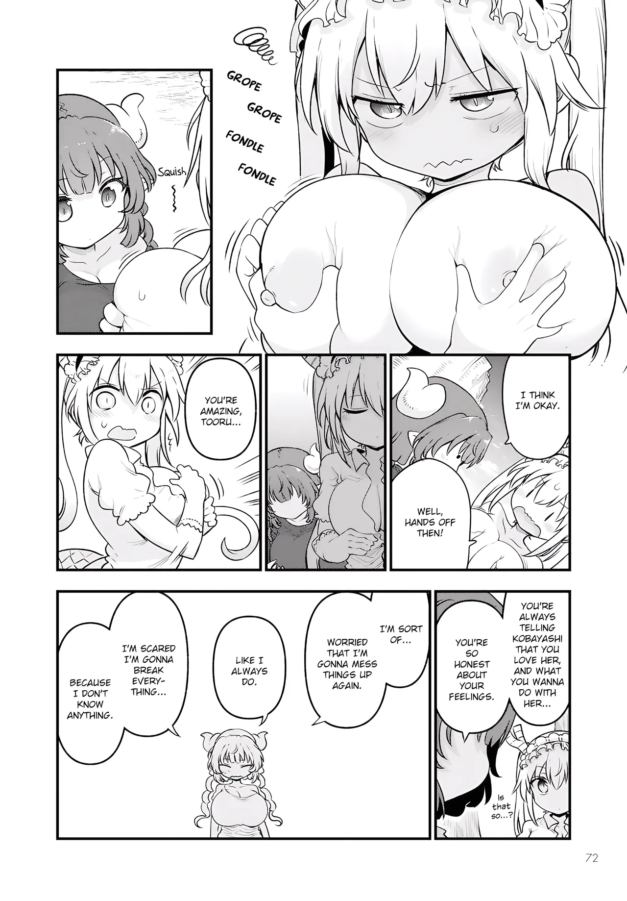 Kobayashi-san Chi No Maid Dragon - Fan Service Manga ecchi panels. Chapter 1 - page 13