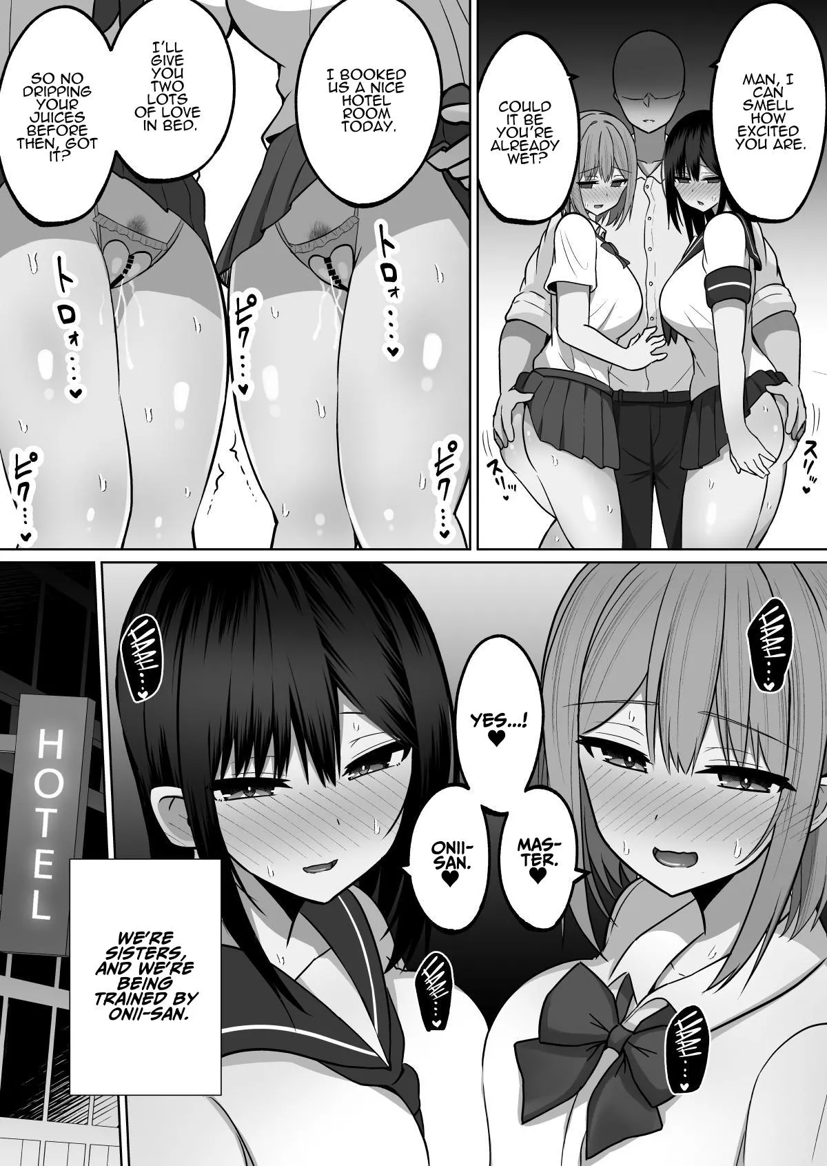 Kyonyuu Mesu Onaho no Shitsukekata ~ Binkan Taishitsu no Dosukebe Kyonyuu Shimai to Iki Gaman Training Chapter 1 - page 6