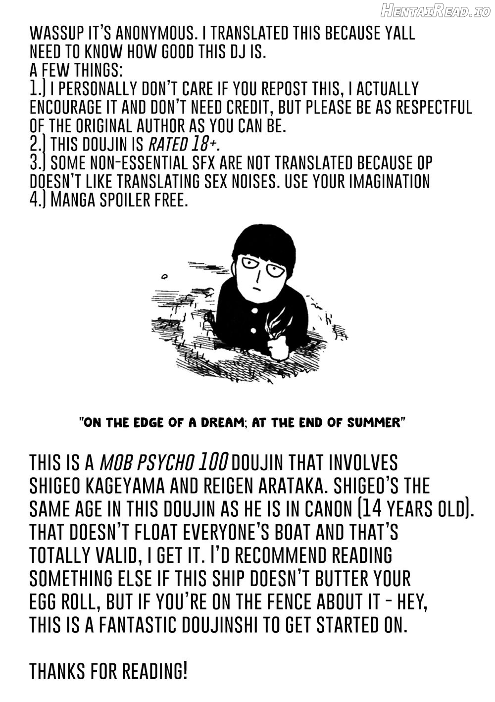 Yumeno Hotori, Natsuno Hate - Mob Psycho 100 DJ Chapter 1 - page 3