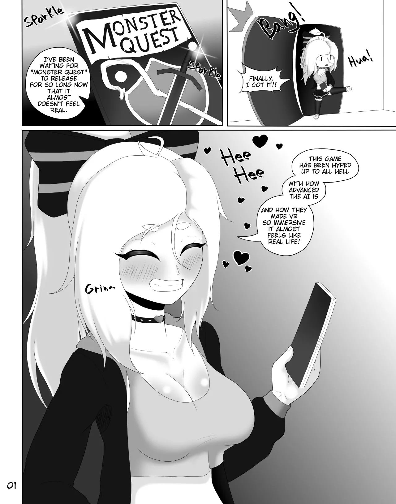 Fumiko's Lewd Encounters in an Erotic RPG VR Game!!! Chapter 1 - page 3