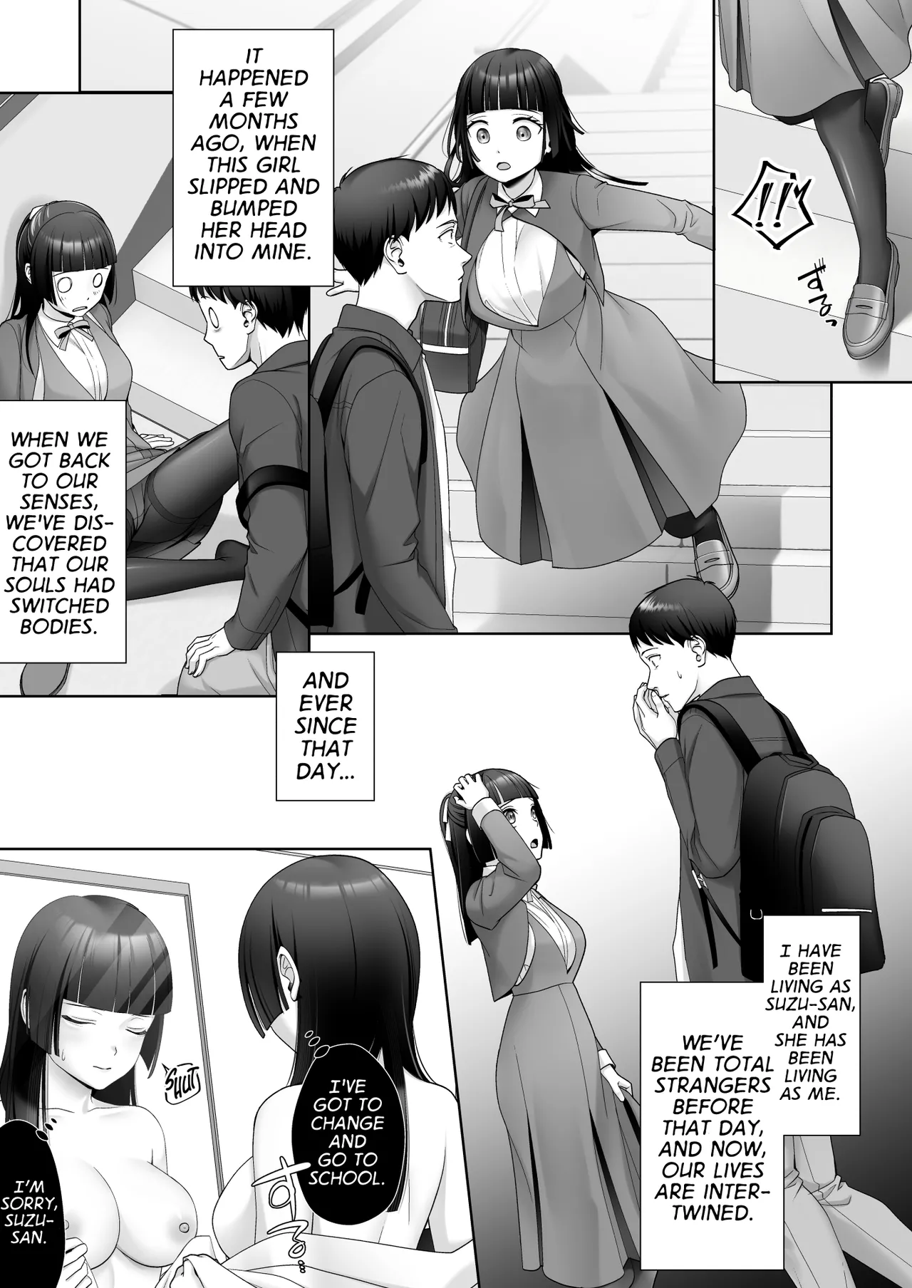 I Can't Believe this Pure, Traditionally Japanese Young Lady, whom I Switched Bodies With, has Succumbed to Male Lust Chapter 1 - page 3