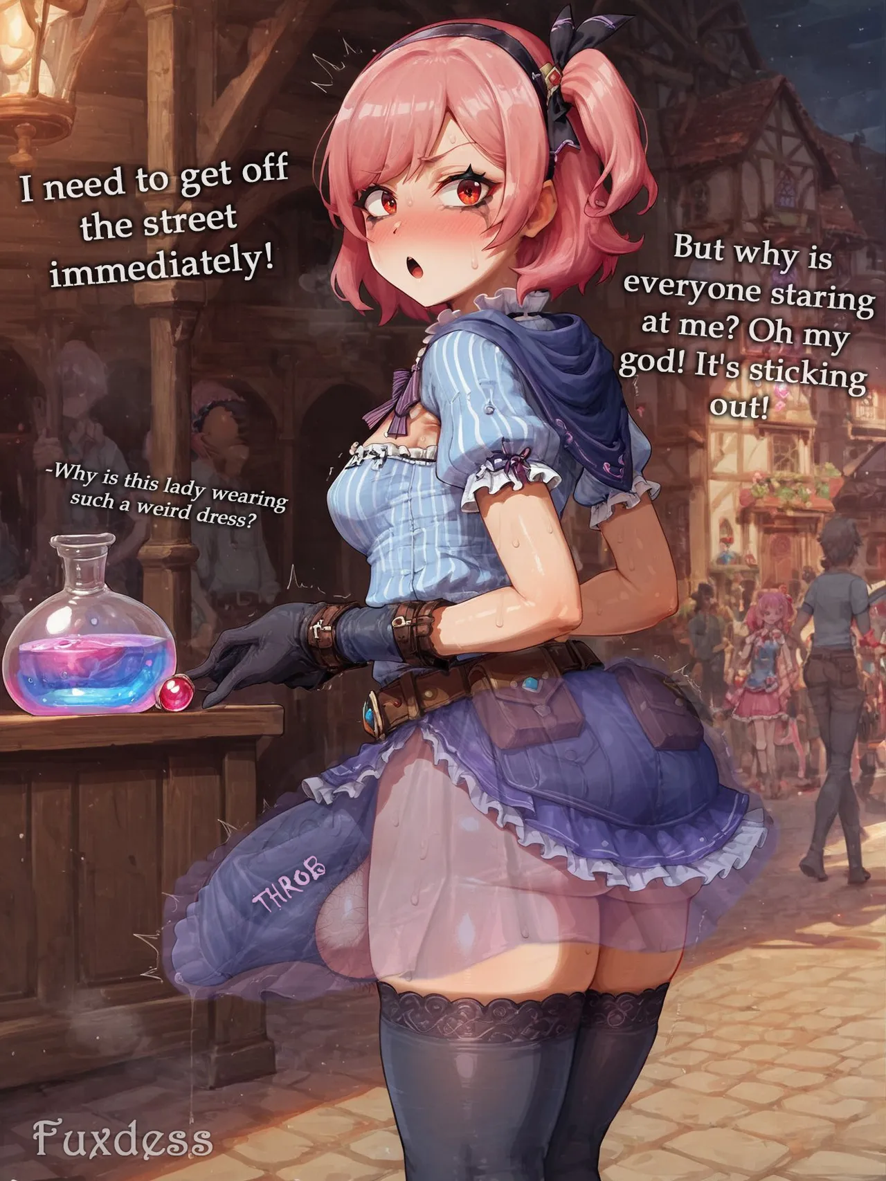 Potion show worker accidentally becomes a horribly sexy futanari monster! By Fuxdess, Part 2 Chapter 1 - page 10