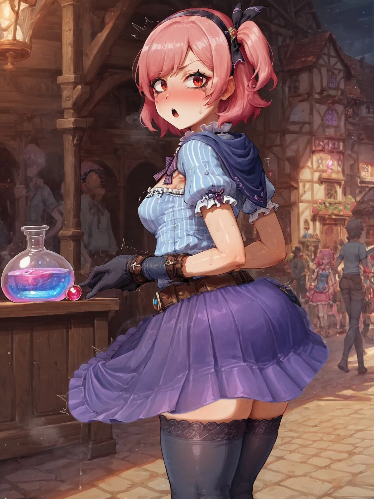 Potion show worker accidentally becomes a horribly sexy futanari monster! By Fuxdess, Part 2 Chapter 1 - page 44