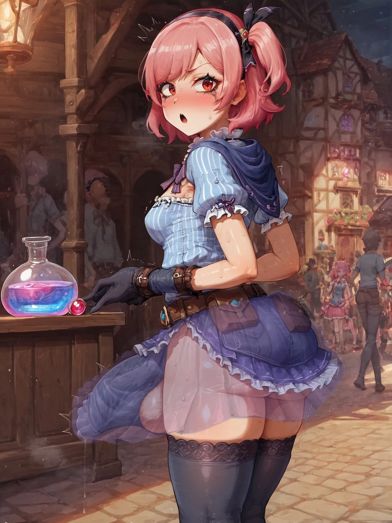 Potion show worker accidentally becomes a horribly sexy futanari monster! By Fuxdess, Part 2 Chapter 1 - page 45