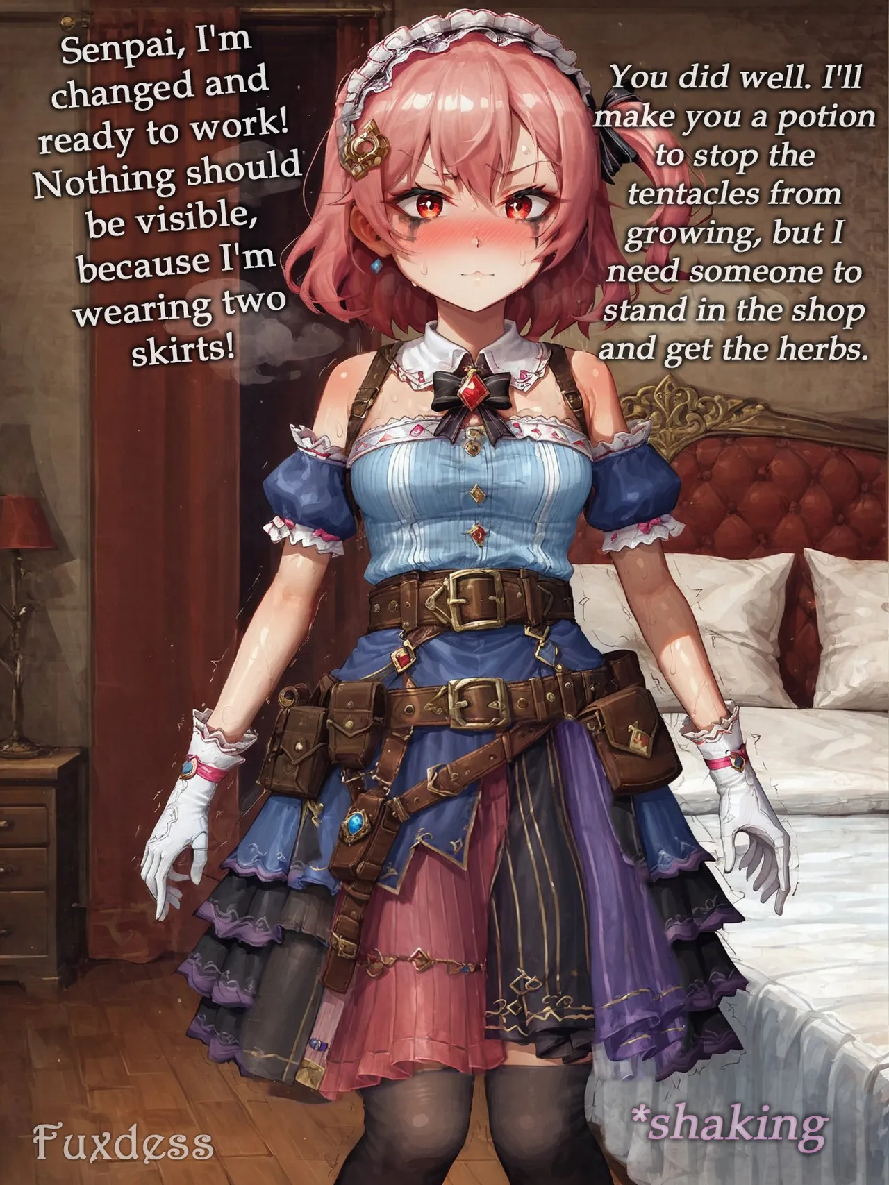 Potion show worker accidentally becomes a horribly sexy futanari monster! By Fuxdess, Part 2 Chapter 1 - page 5