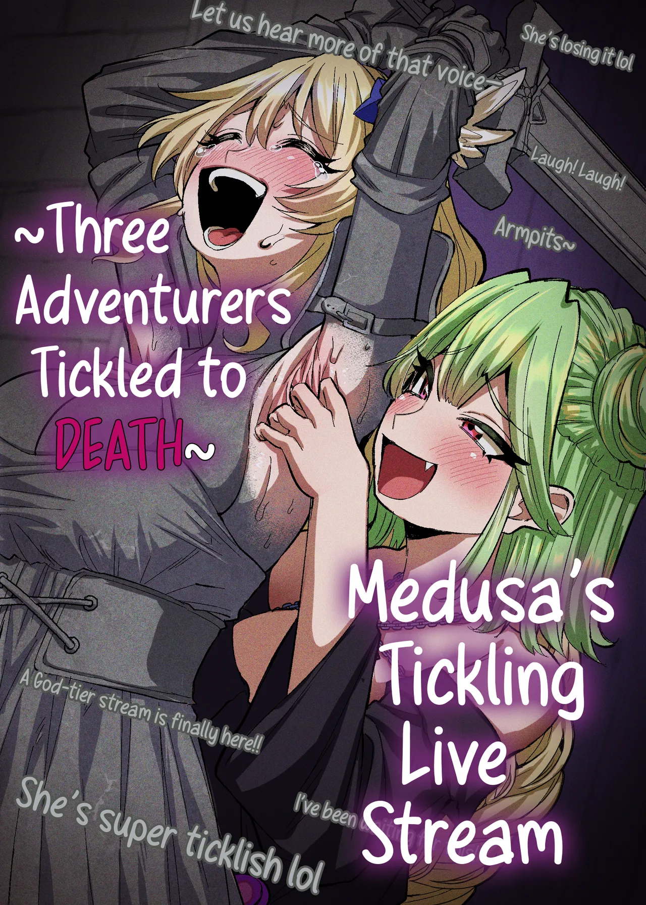 Medusa's Tickling Live Stream ~Three Adventurers Tickled to Death~ Chapter 1 - page 1