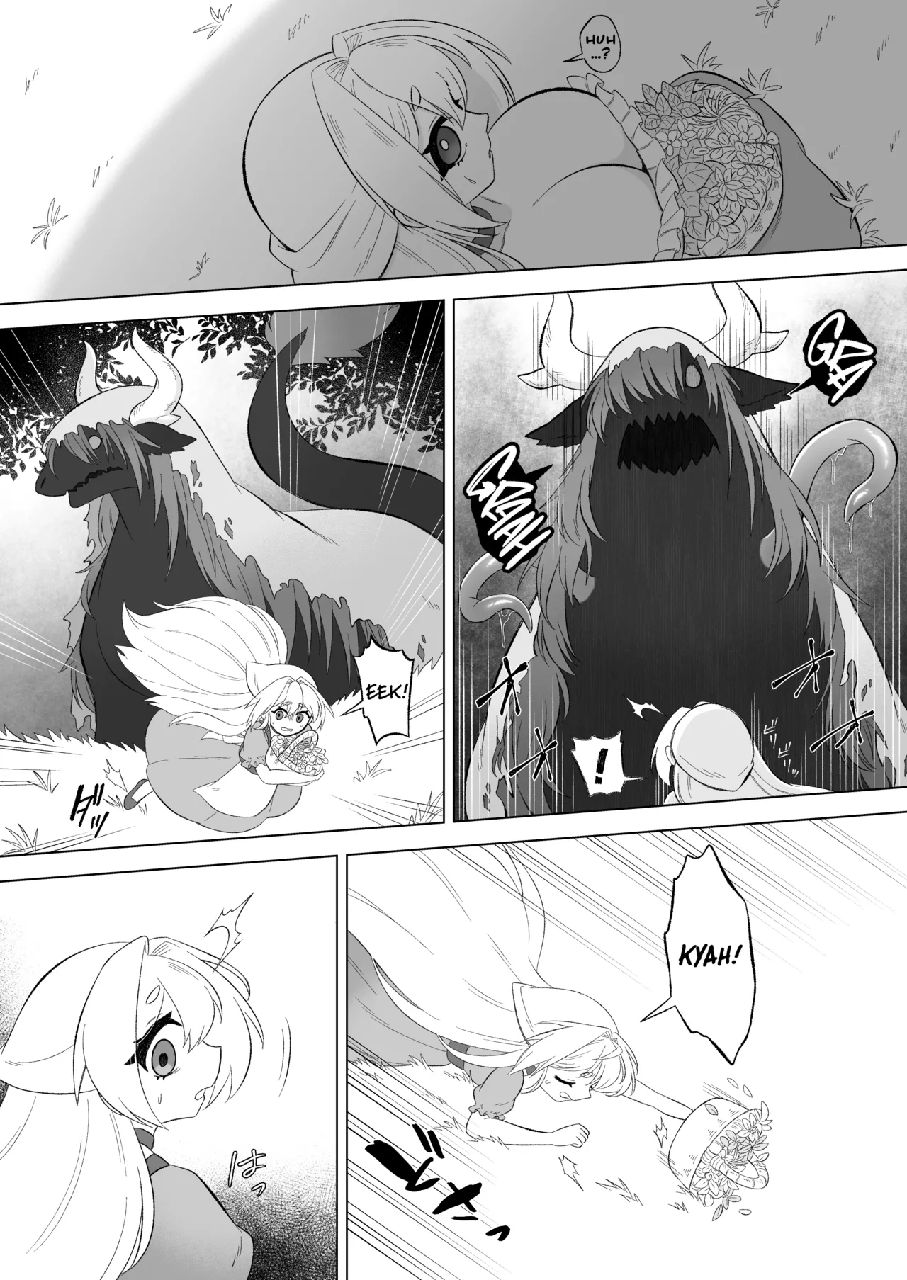 Aru Hi Mori no Naka Shokushu no Kaibutsu ni Tanetsuke Koubi Sareru Shoujo no Ohanashi Chapter 1 - page 6