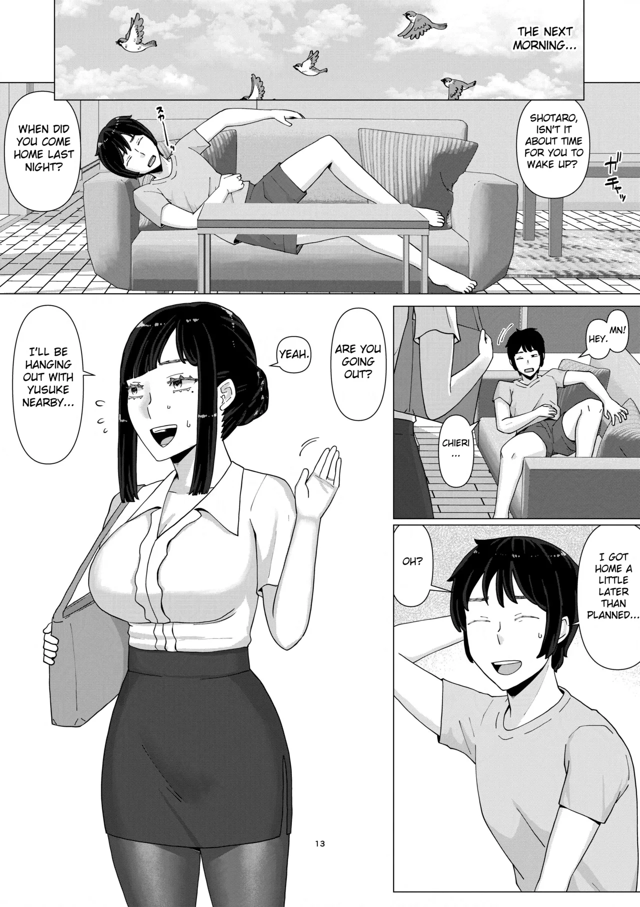 Chieri-san wa Makerarenai! 3 -Otto Kounin de Dare no Seishi demo Jusei suru Hentai Benki Zuma- Dai 5-kan Chapter 1 - page 15