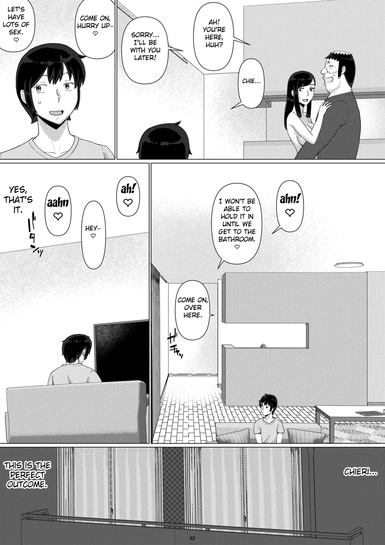 Chieri-san wa Makerarenai! 3 -Otto Kounin de Dare no Seishi demo Jusei suru Hentai Benki Zuma- Dai 5-kan Chapter 1 - page 34