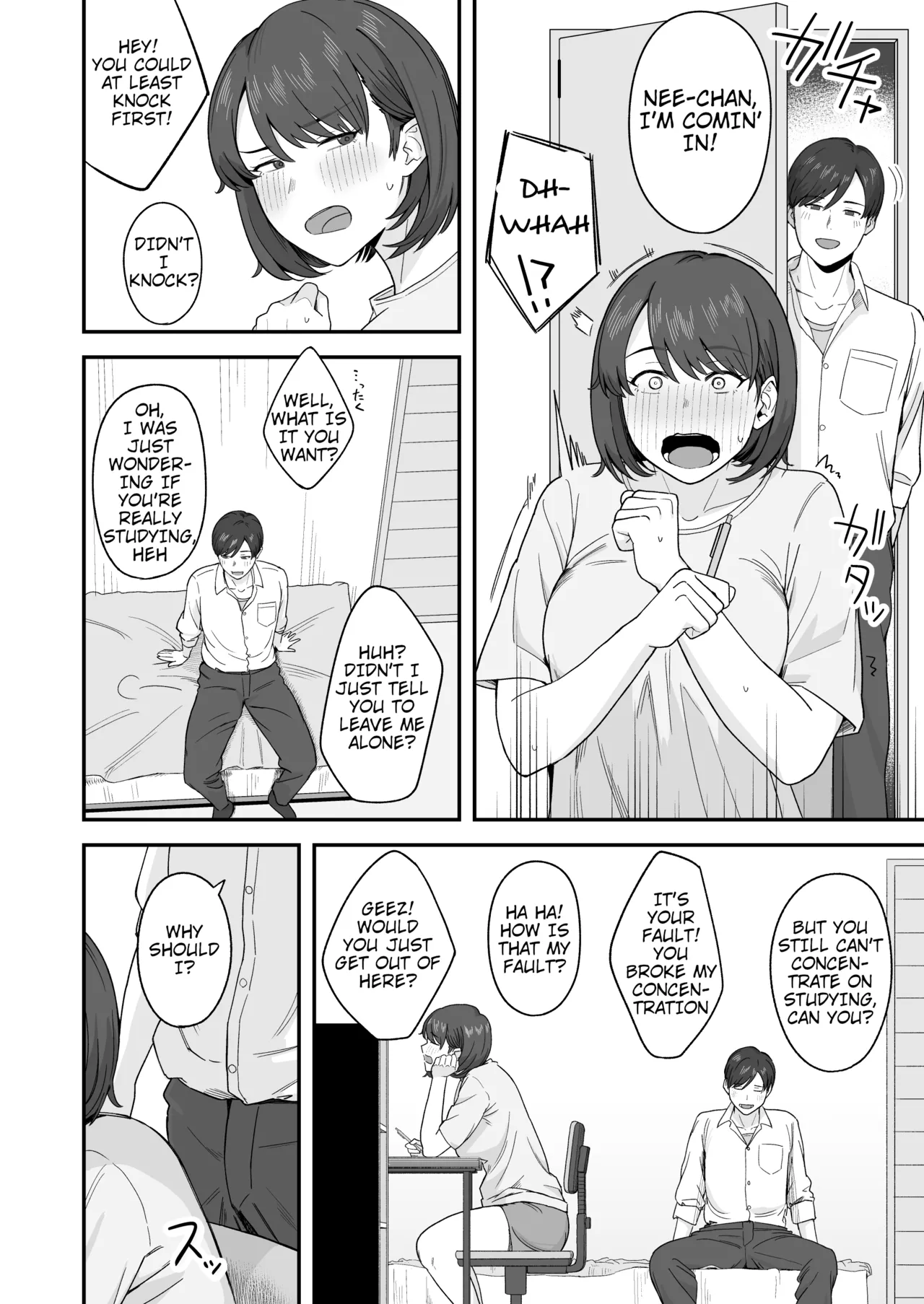 Benkyou ni Shuuchuu Shitai Muttsuri na Ane wa, Karada no Aishou Bacchiri na Otouto no Sasoi o Kotowarenai Chapter 1 - page 6