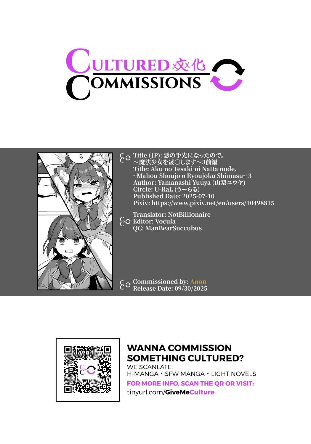 Aku no Tesaki ni Natta node. ~Mahou Shoujo o Ryoujoku Shimasu~ 3 Chapter 1 - page 103