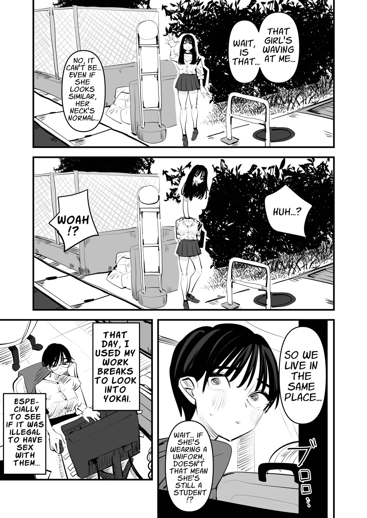 Rokurokubi no Onnanoko to Yuri SEX Shita Hanashi Chapter 1 - page 20