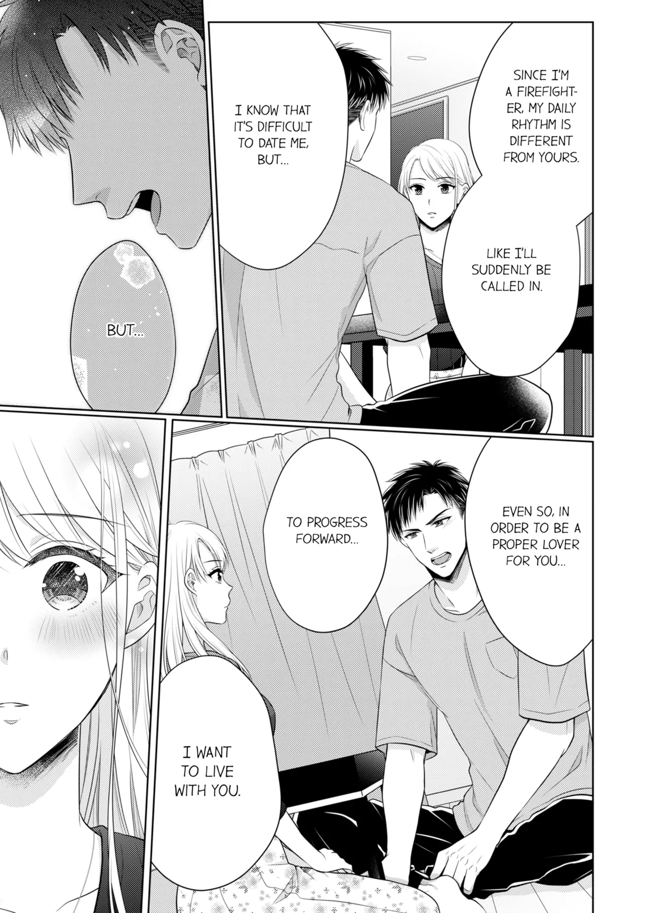 Yubisaki Kara Honki no Netsujō ～ Chara Otoko Shōbōshi wa Massuguna me de Watashi o Daita ～ Chapter 8-11 - page 214