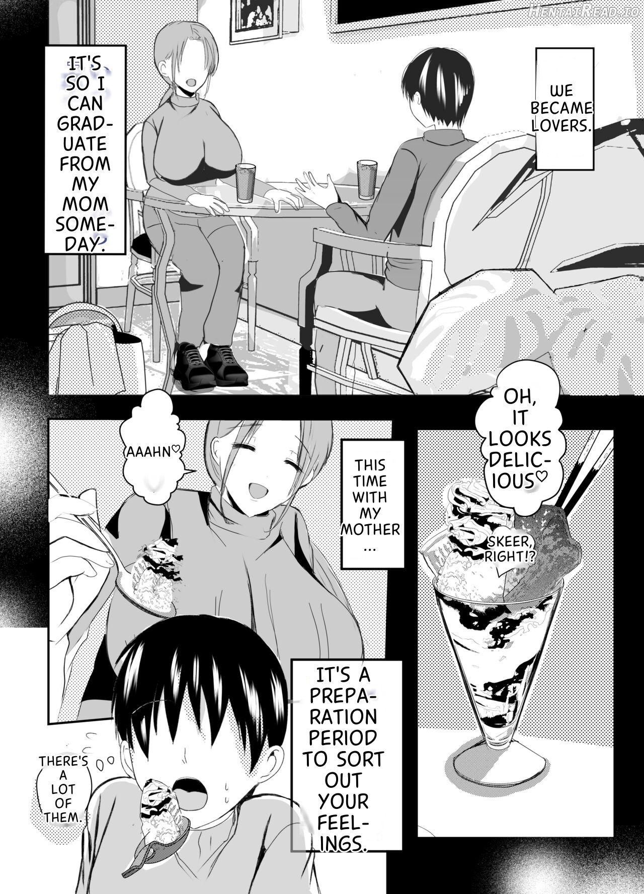 Bonyuu Kaa-san no Naka ni Modoritai 3 Kouhen - Koibito ni Natta Kaa-san ni Yasashiku Sei Sakushu Sareru Ore Chapter 1 - page 50