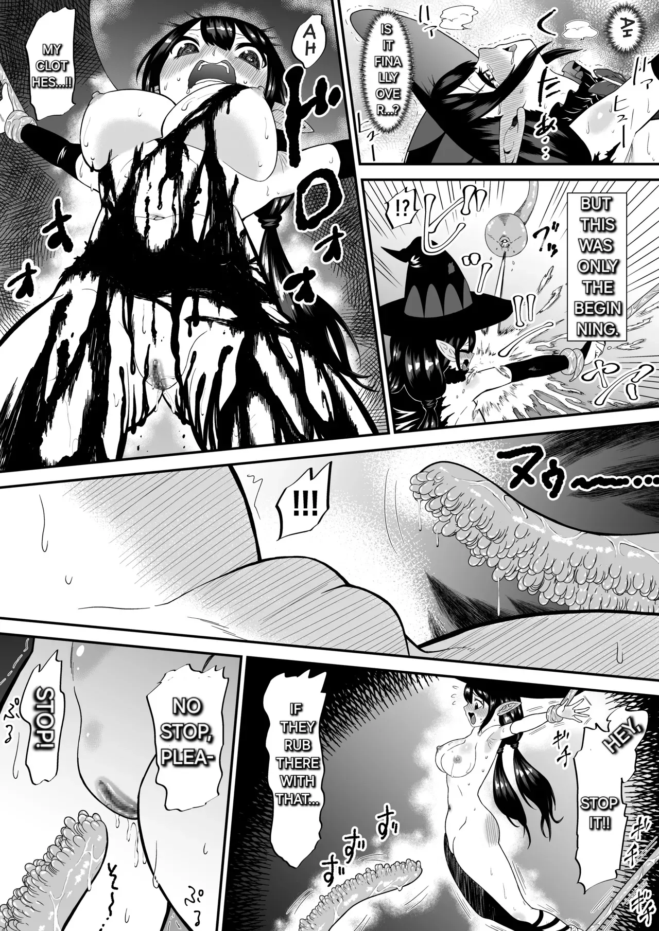 A story about a witch who thinks she is invincible but is tickled to the max by tentacles and brought to tears Chapter 1 - page 19