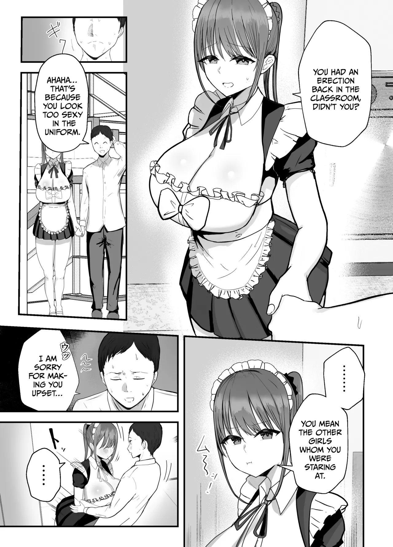 My busty niece, a high school girl who lives with me, is a maid at the school festival and gives me sweet sex to soothe me, an office worker. Chapter 1 - page 10