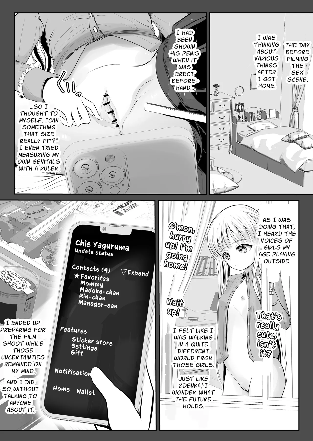 Tsurupeta Roshutsu Idol Yaguruma Chie Shojo Soshitsu Drama Satsuei ~ Zenbu, Miraremashita... Chapter 1 - page 54