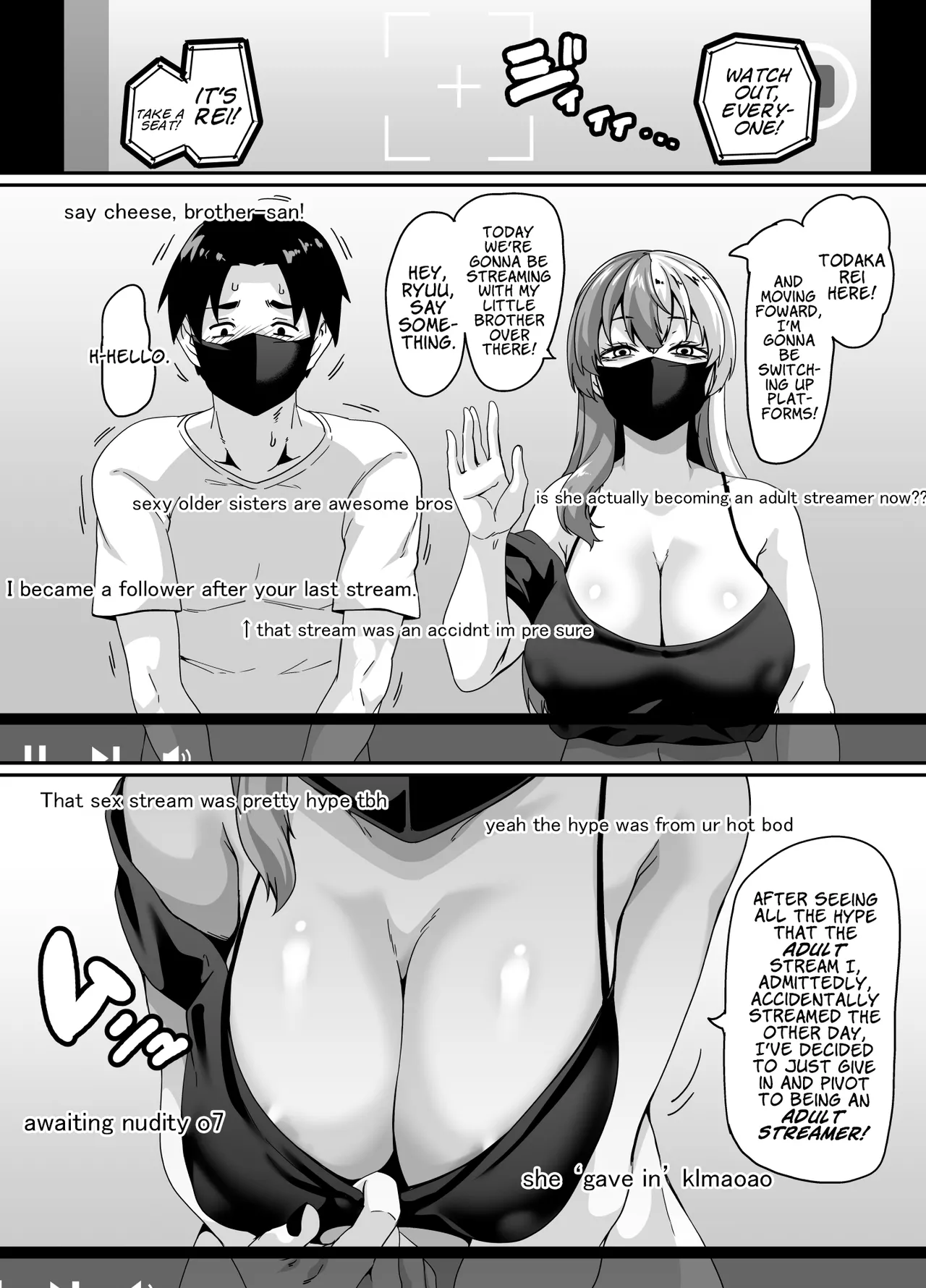 My Slob Of An Older Sister's Accidental Adult Stream Caused So Much Hype, She Pivoted To Doing Brother X Sister Sex Streams! Chapter 1 - page 25