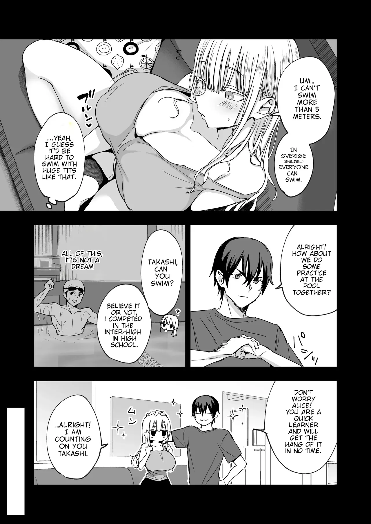 Big-Titted Step Sister's Attack: Alice's Swimming Lesson Chapter 1 - page 8