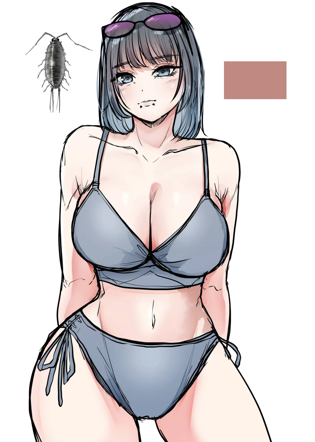 Big-Breasted Swimsuit Girl Getting Turned into A Sea Slug's Nest Chapter 1 - page 36