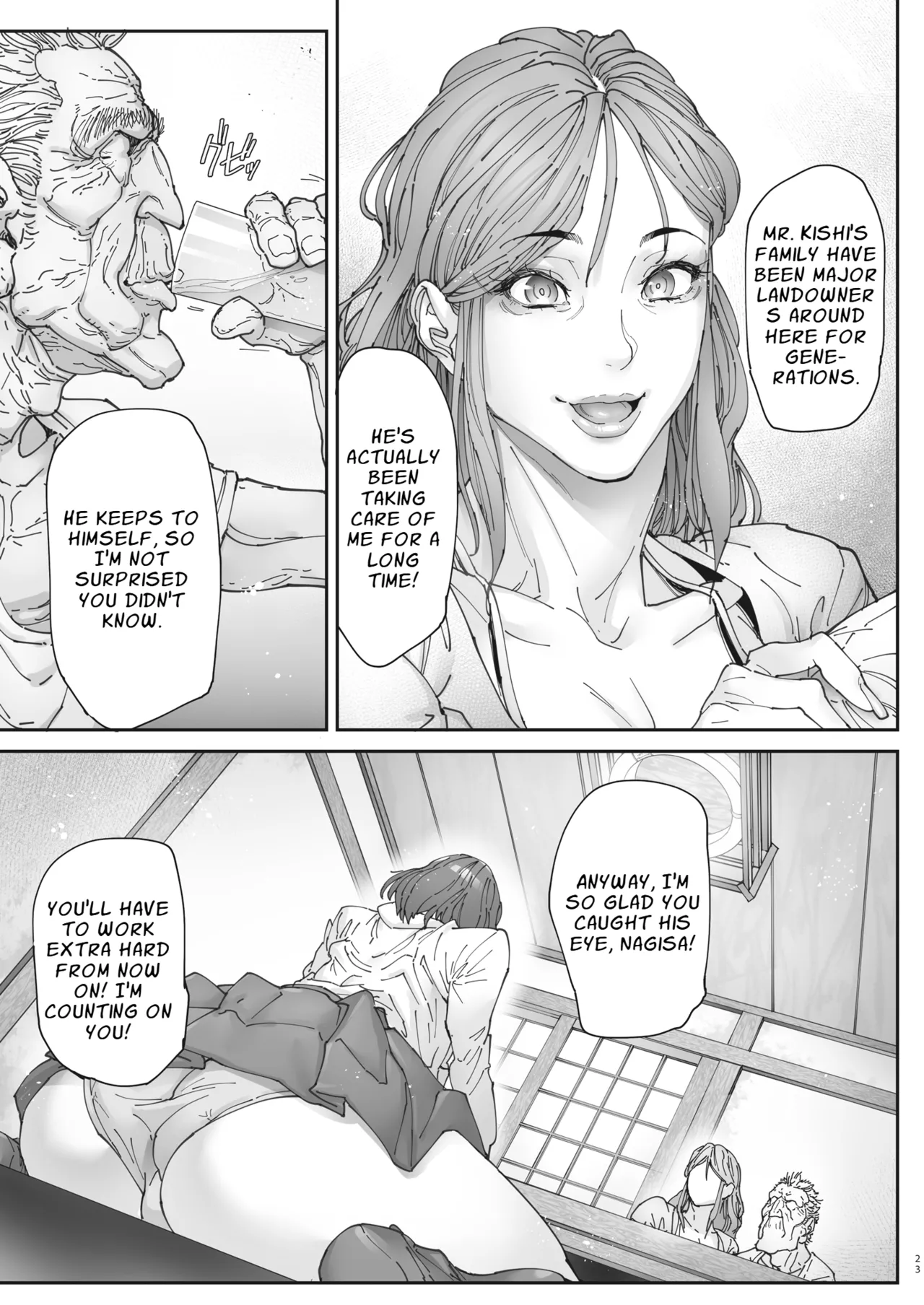 Zoku - Kaigo Beit de Roujin no Gouin na Yokkyuu to Okane no Mae ni Chitai o Sarasu JK Chapter 1 - page 22