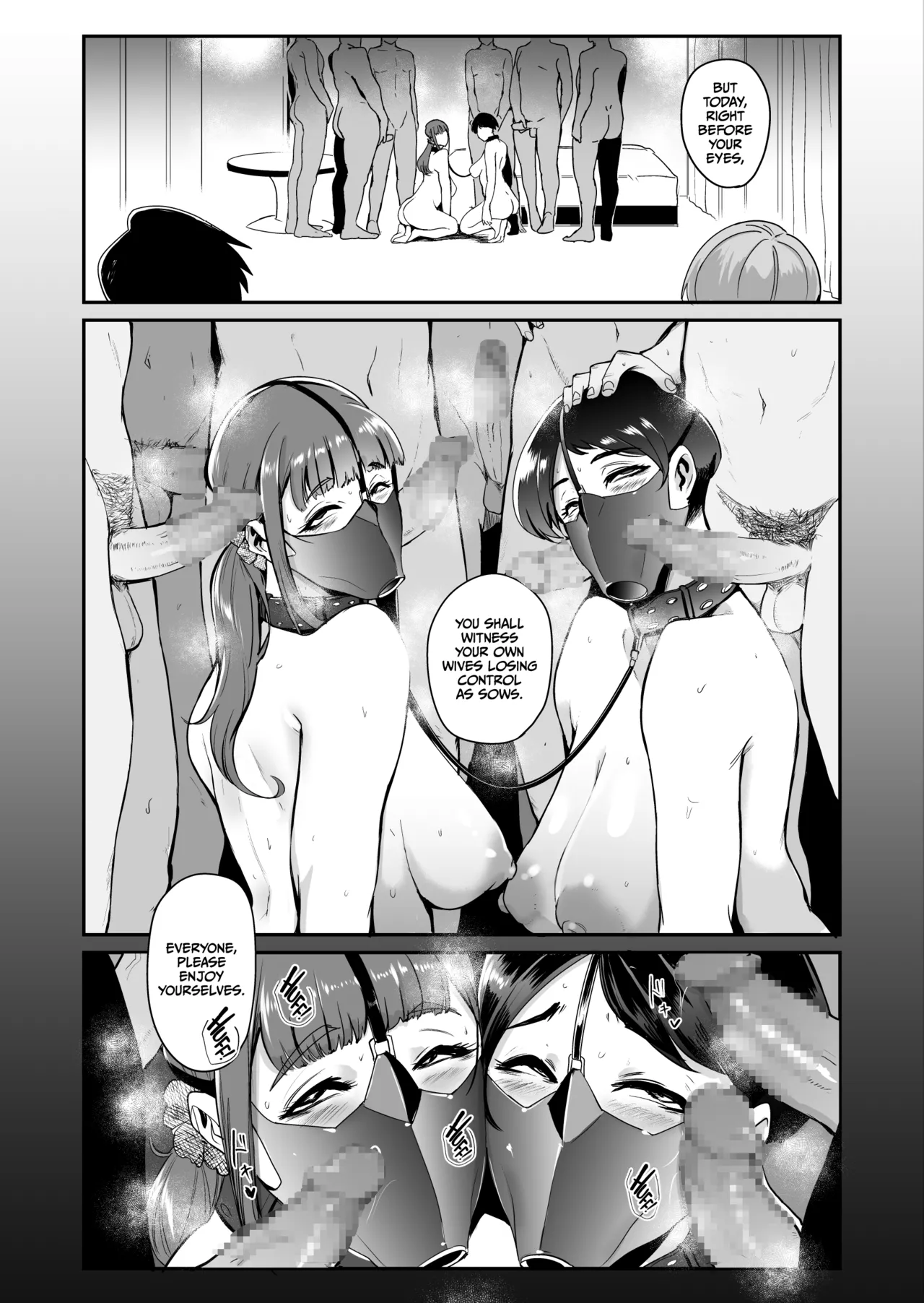 Fella Mask Fujin Kanketsu Hen ~Otto no Mae de Midareru Mask Dorei Zuma-tachi~ + After Chapter 1 - page 32