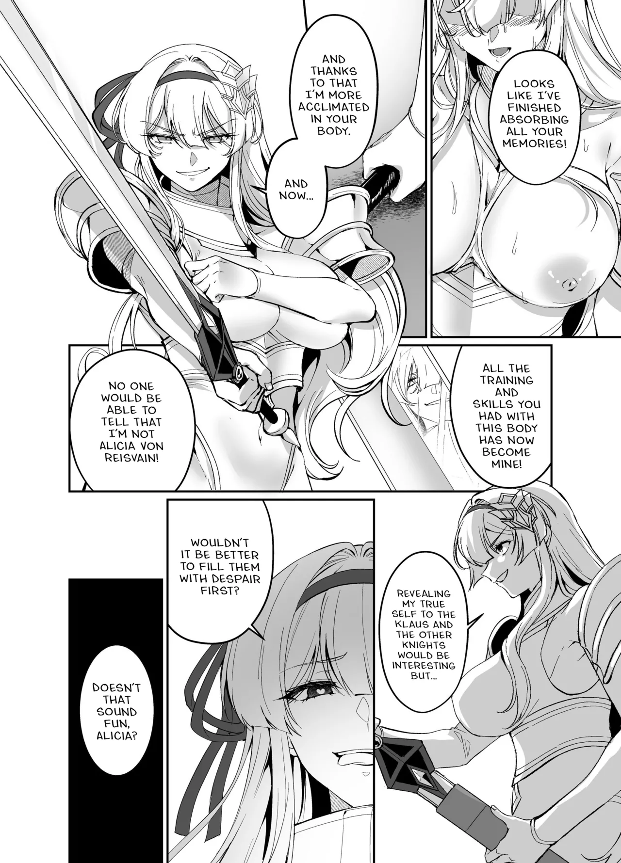 Hyouten no Kishi Alicia ~Seigi no Hime Kishi ga Maou no Utsuwa ni Somari Ochiru Toki kara~ Chapter 1 - page 23