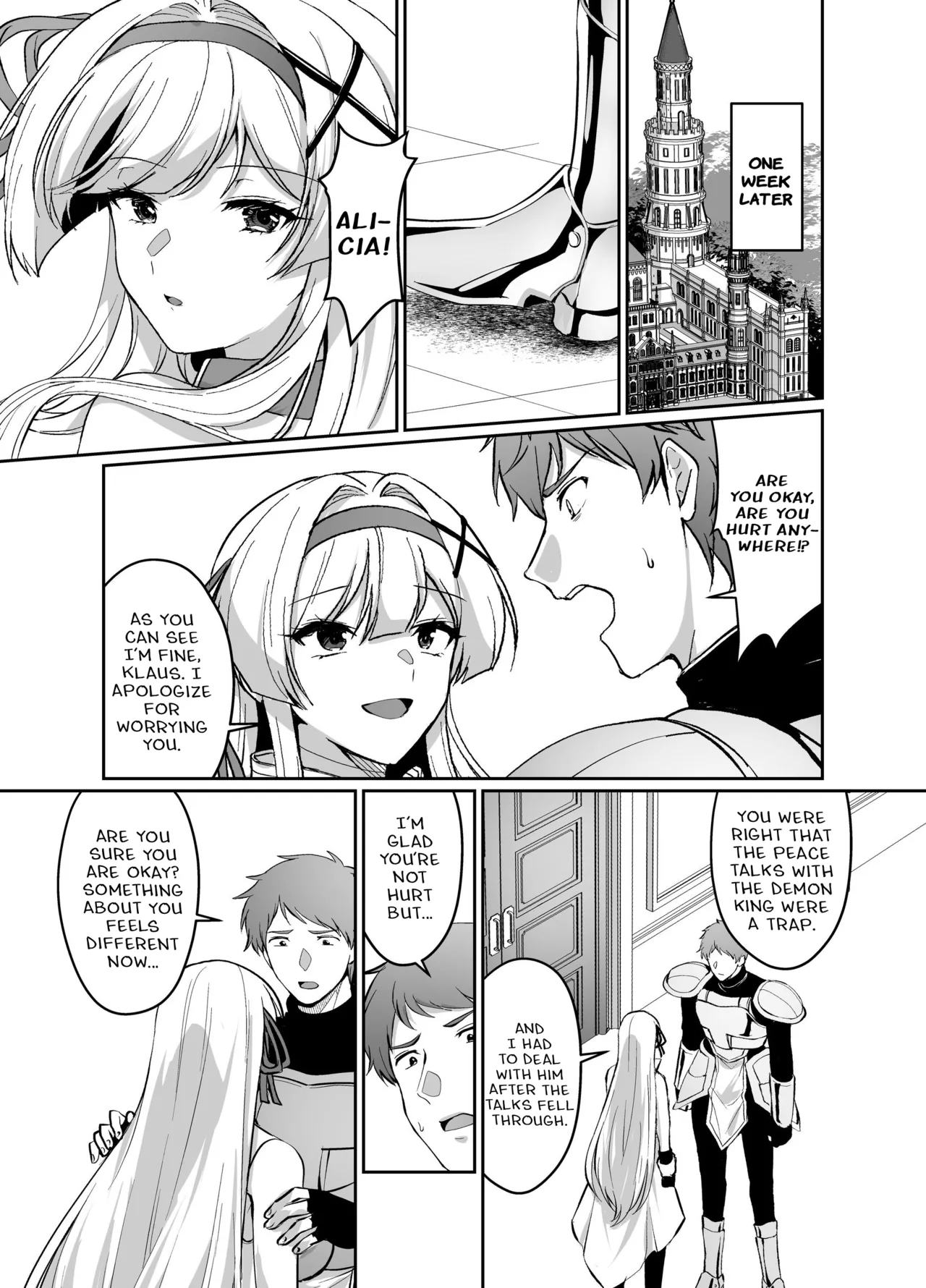 Hyouten no Kishi Alicia ~Seigi no Hime Kishi ga Maou no Utsuwa ni Somari Ochiru Toki kara~ Chapter 1 - page 24