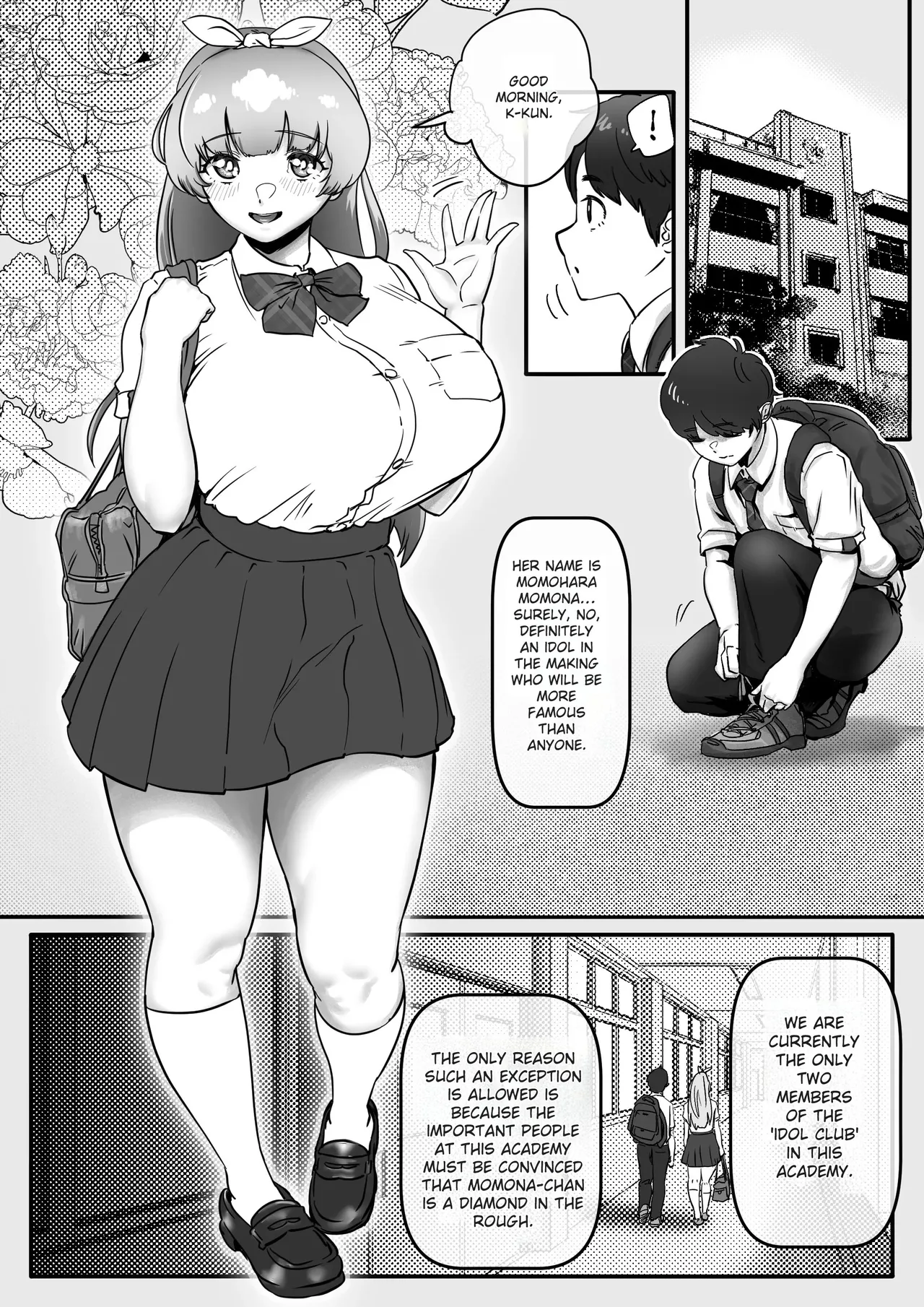 A story about Momona, an aspiring idol who was supposed to end up with her childhood friend, but becomes an older man’s mistress. Chapter 1 - page 4