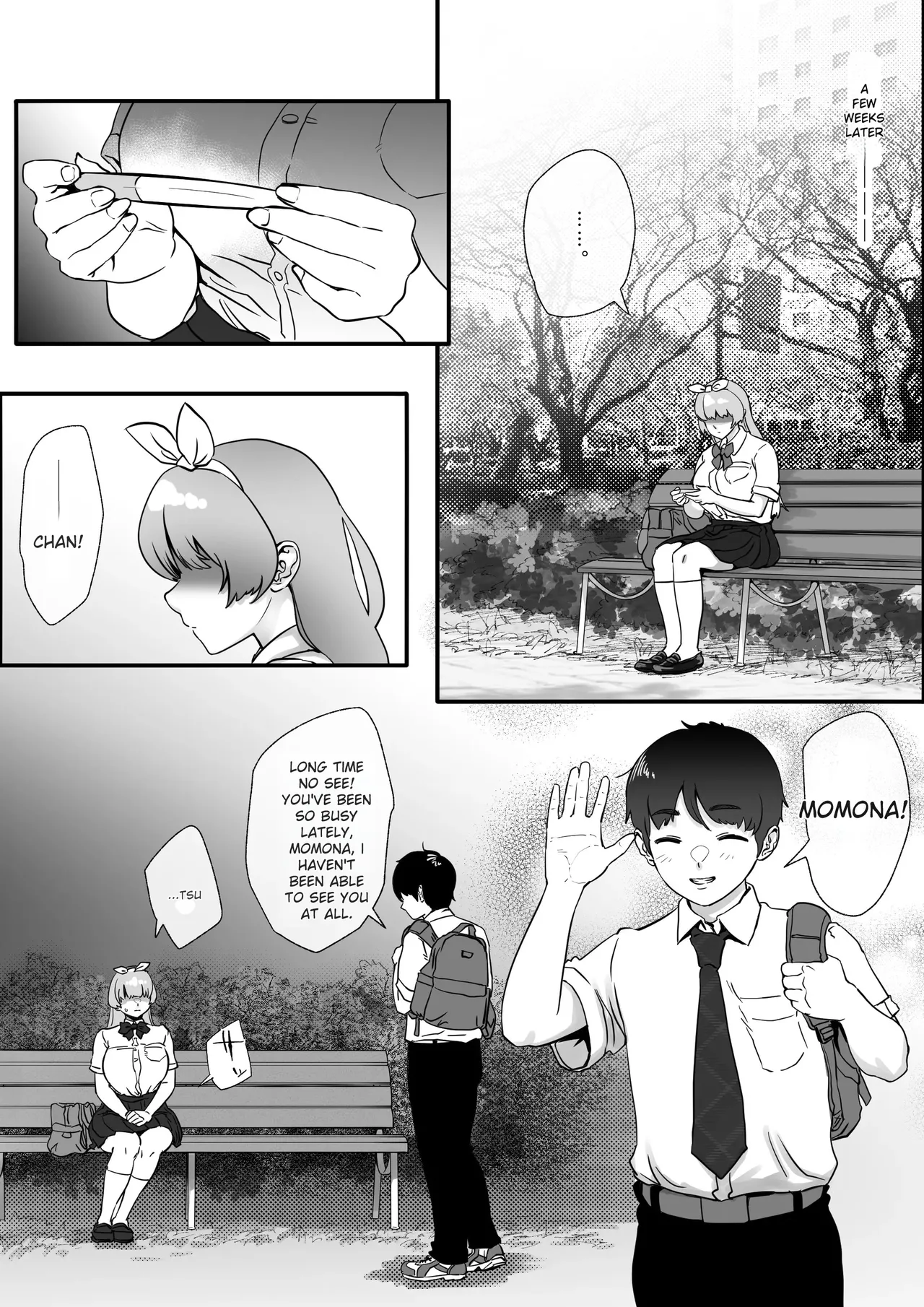 A story about Momona, an aspiring idol who was supposed to end up with her childhood friend, but becomes an older man’s mistress. Chapter 1 - page 49