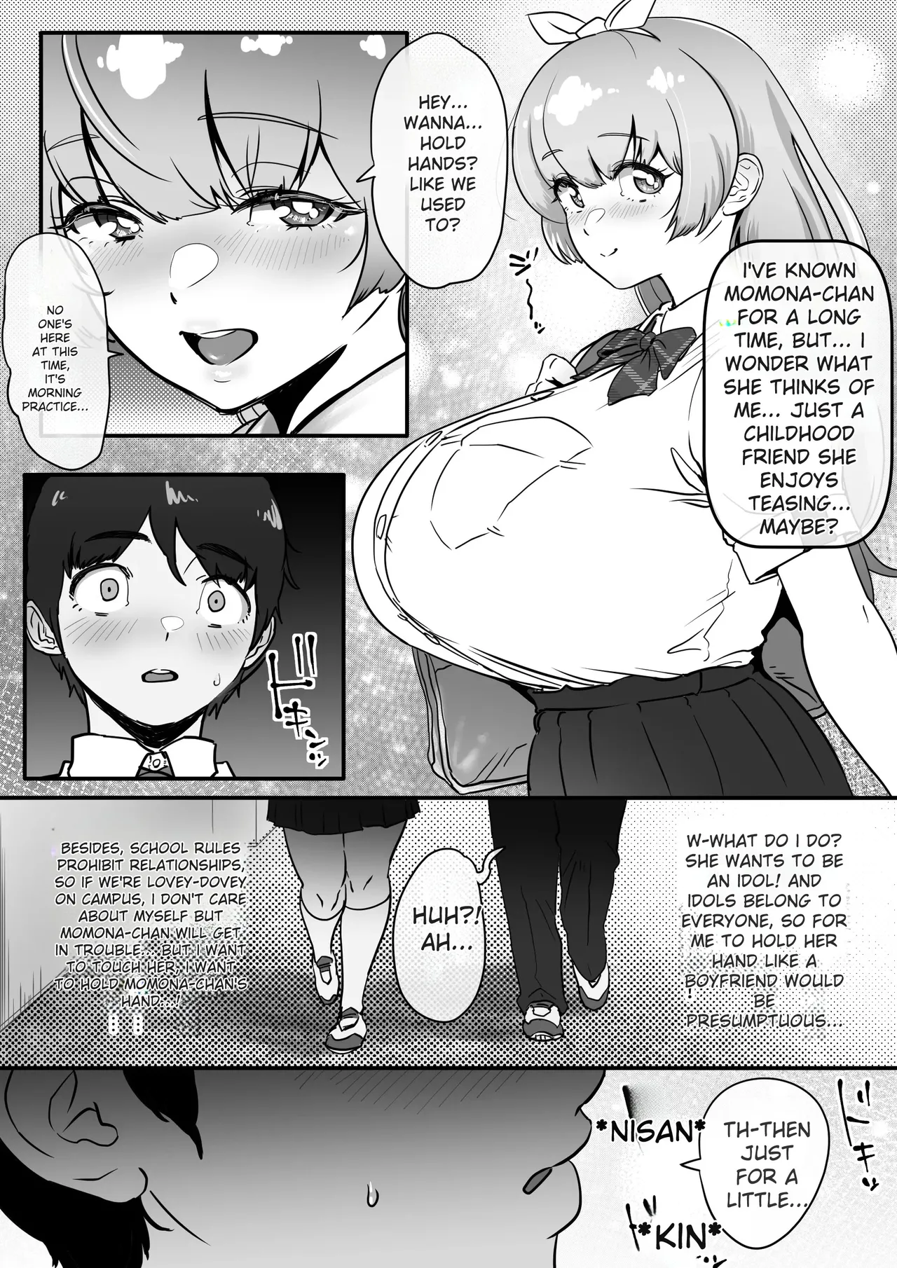 A story about Momona, an aspiring idol who was supposed to end up with her childhood friend, but becomes an older man’s mistress. Chapter 1 - page 6
